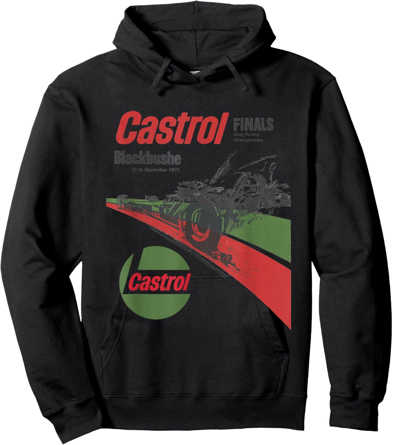 Castrol Racing Blackbushe Vintage Retro Logo PAPL1343 Hoodie - Hoodie | Black