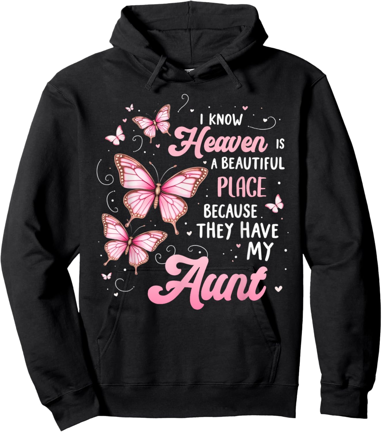 Aunt Is My Guardian Angel In Heaven Memorial Day Men Women Hoodie - Hoodie | Black