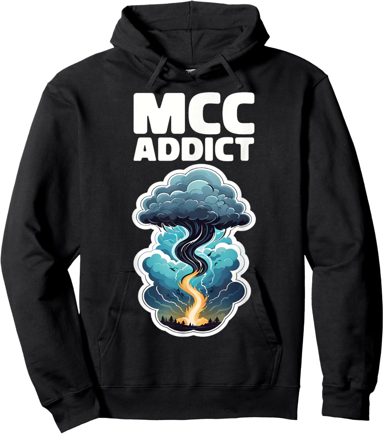 Storm Chaser Thunderstorm Lover MCC ADDICT Hoodie - Hoodie | Black
