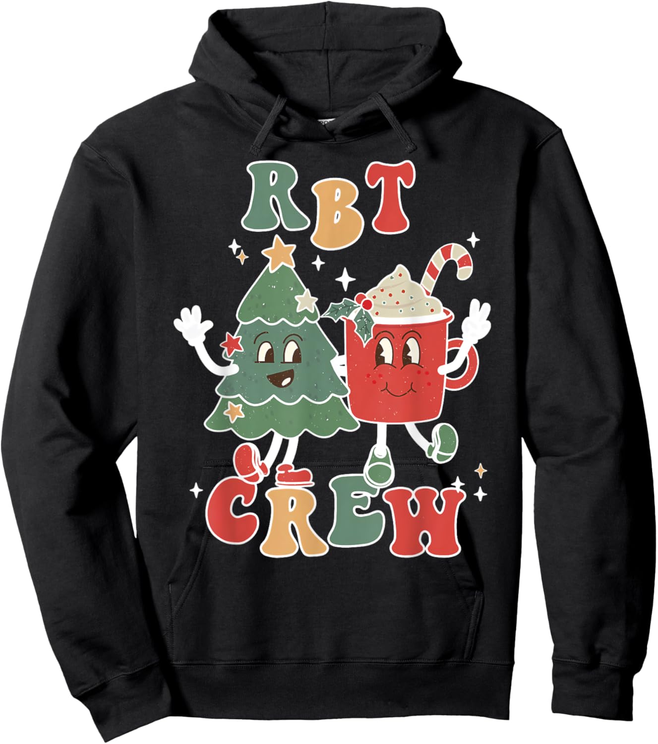 Rbt Crew Christmas Tree Coffee Latte Behavior Tech Rbt Xmas Hoodie - Hoodie | Black