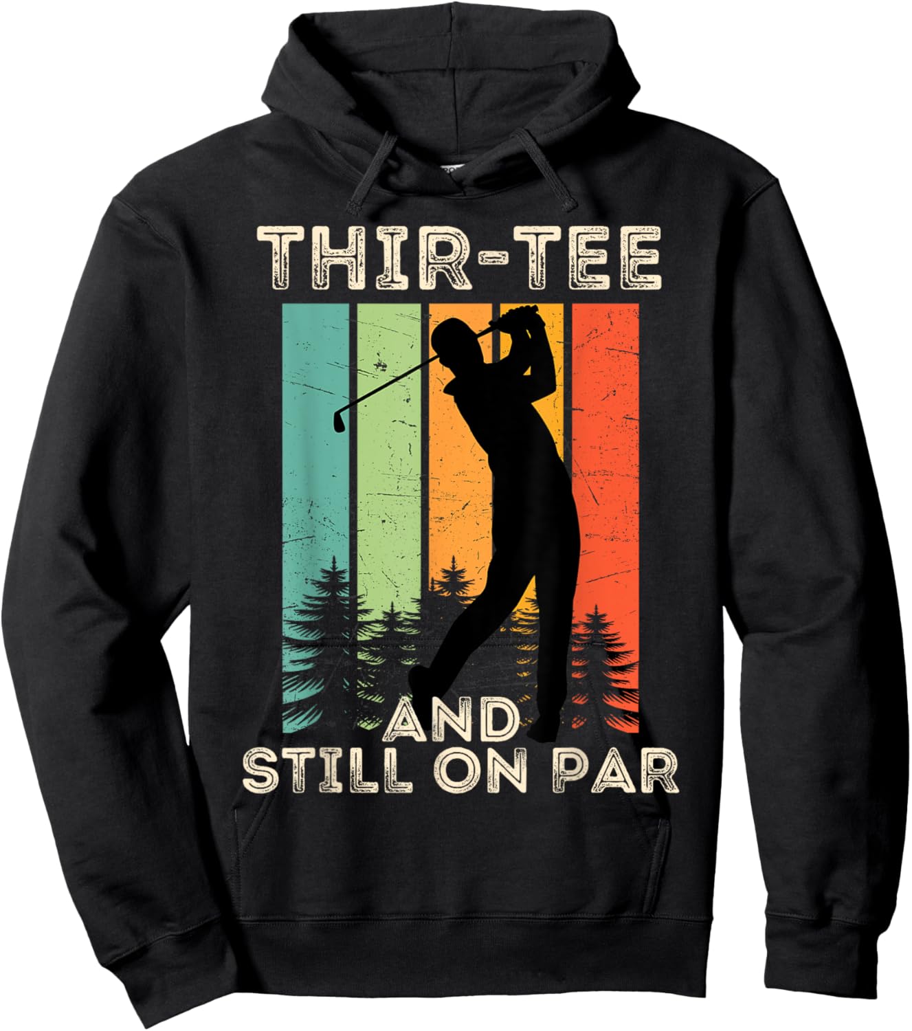 Retro Vintage Funny Golfer Gifts - 30th Birthday Golf Hoodie - Hoodie | Black