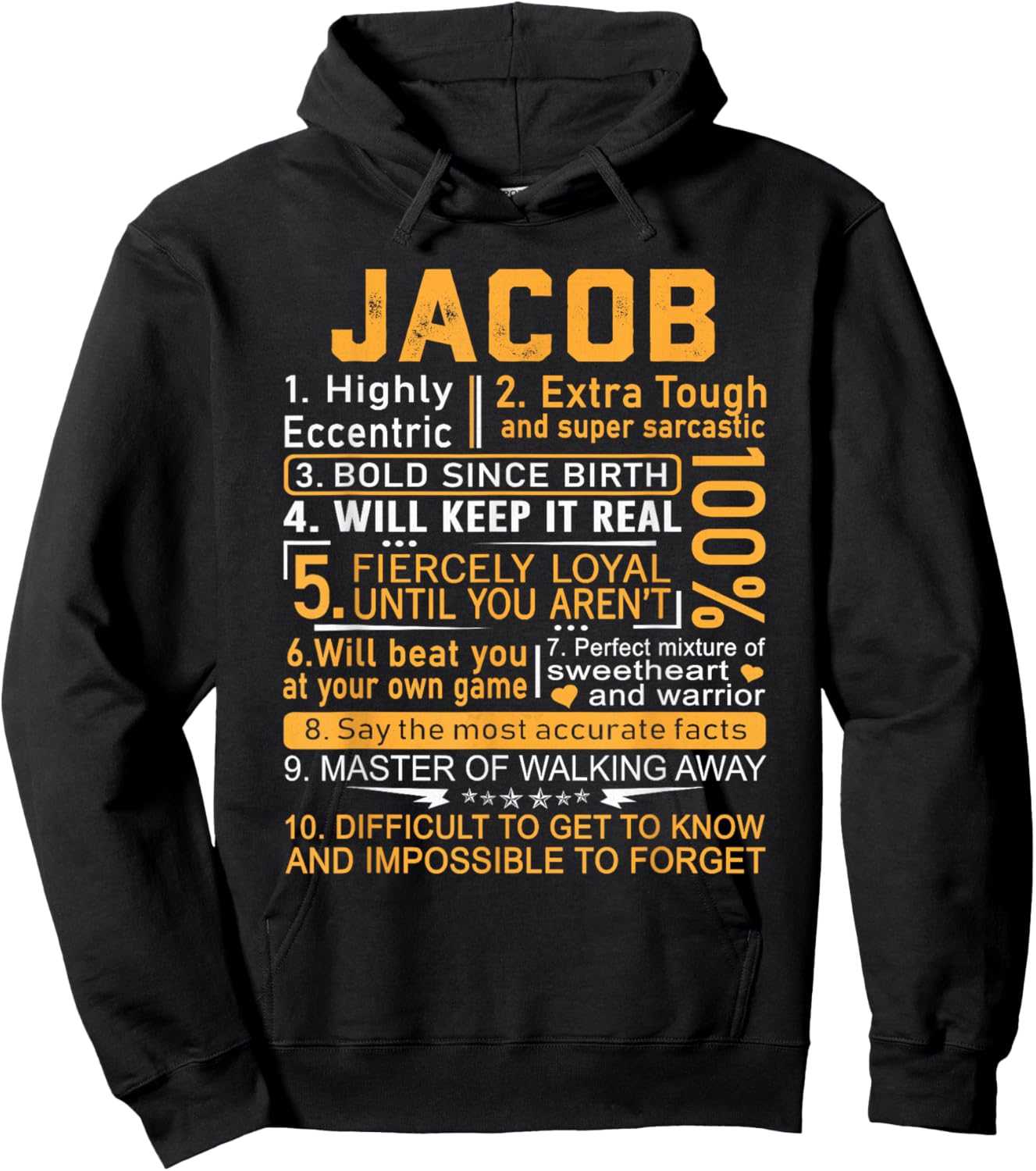 Jacob Name Shirt Personalized Jacob First Name Hoodie - Hoodie | Black