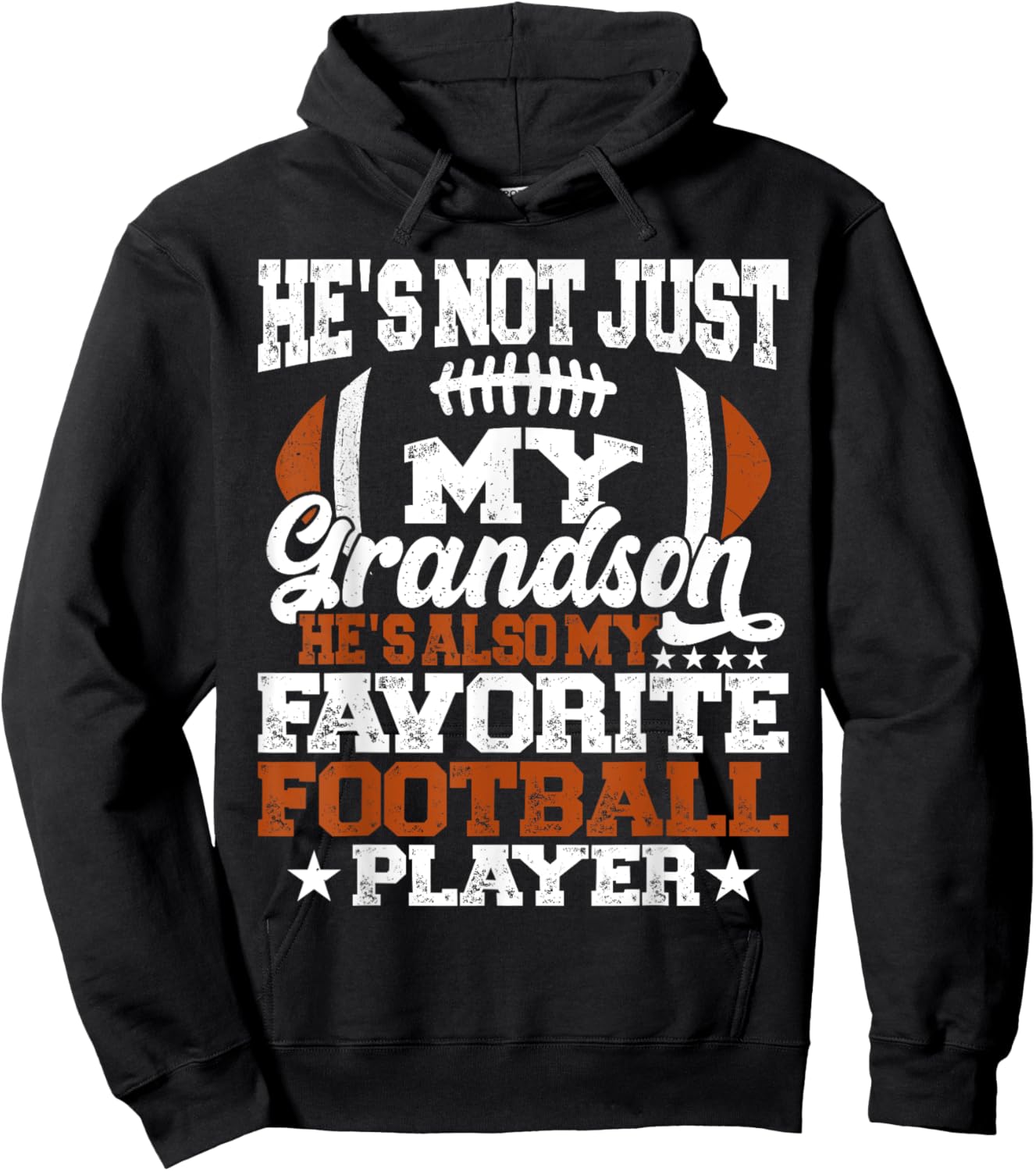 He's Not Just My Grandson He's my Favorite Football Player Hoodie - Hoodie | Black