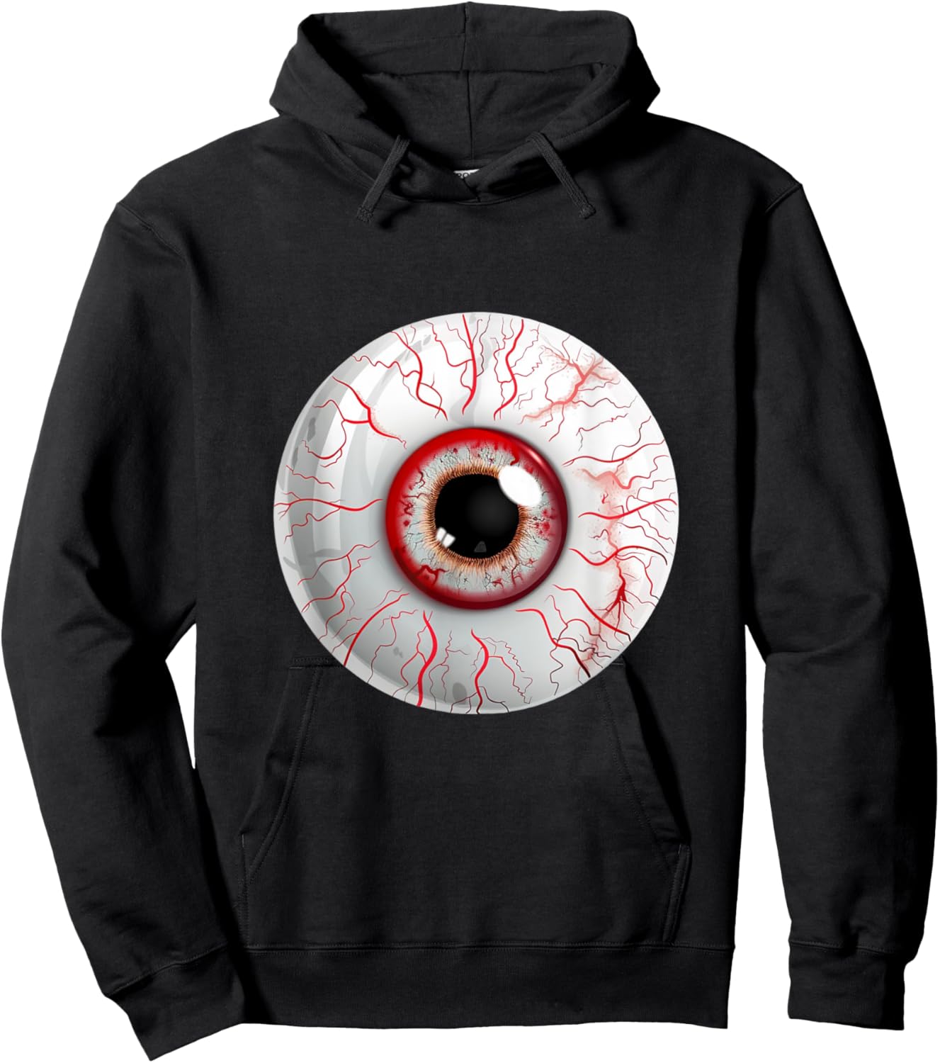 Halloween Eyeball Creepy Funny Lazy Halloween Costume Hoodie - Hoodie | Black