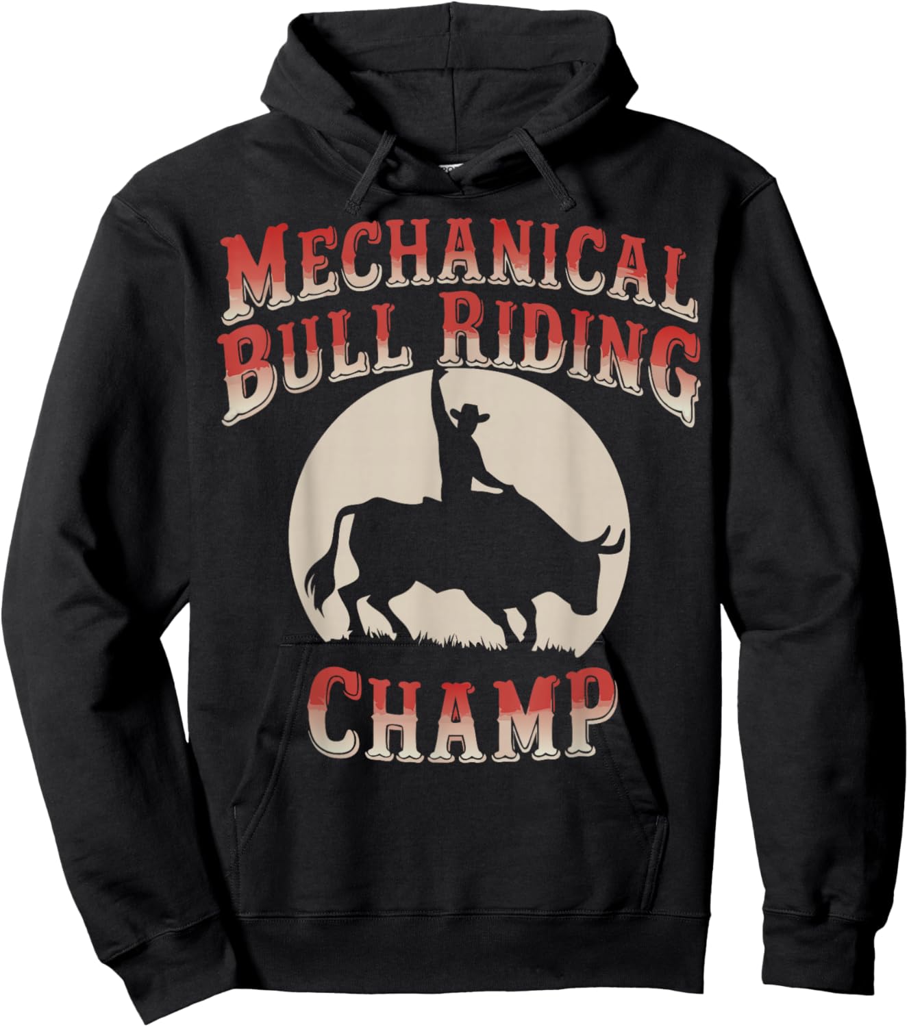 Mechanical Bull Riding Champ Hoodie - Hoodie | Black