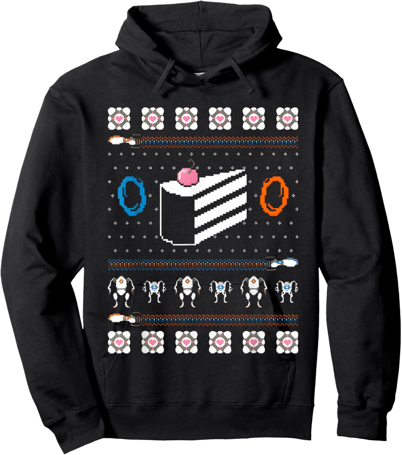 The Christmas Cake Is A Lie Hoodie - Hoodie | Black