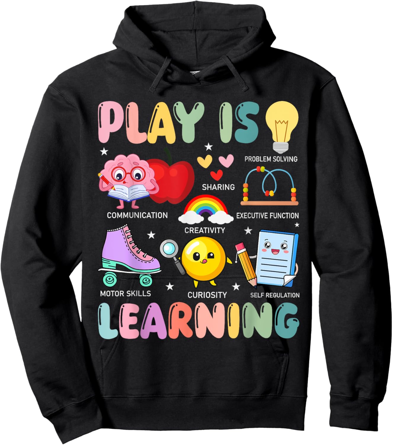 Retro Play Is Learning Kindergarten Teacher Team Women Hoodie - Hoodie | Black