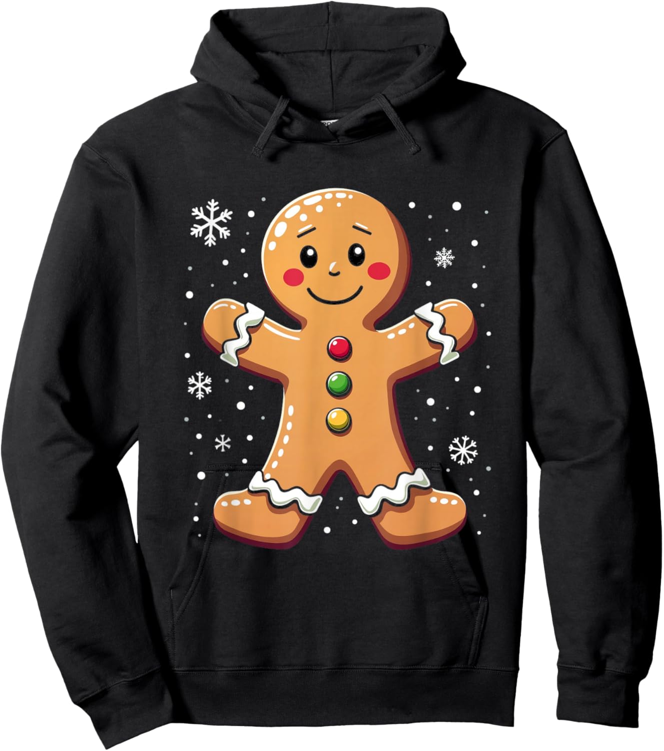 Gingerbread Character Hoodie - Hoodie | Black