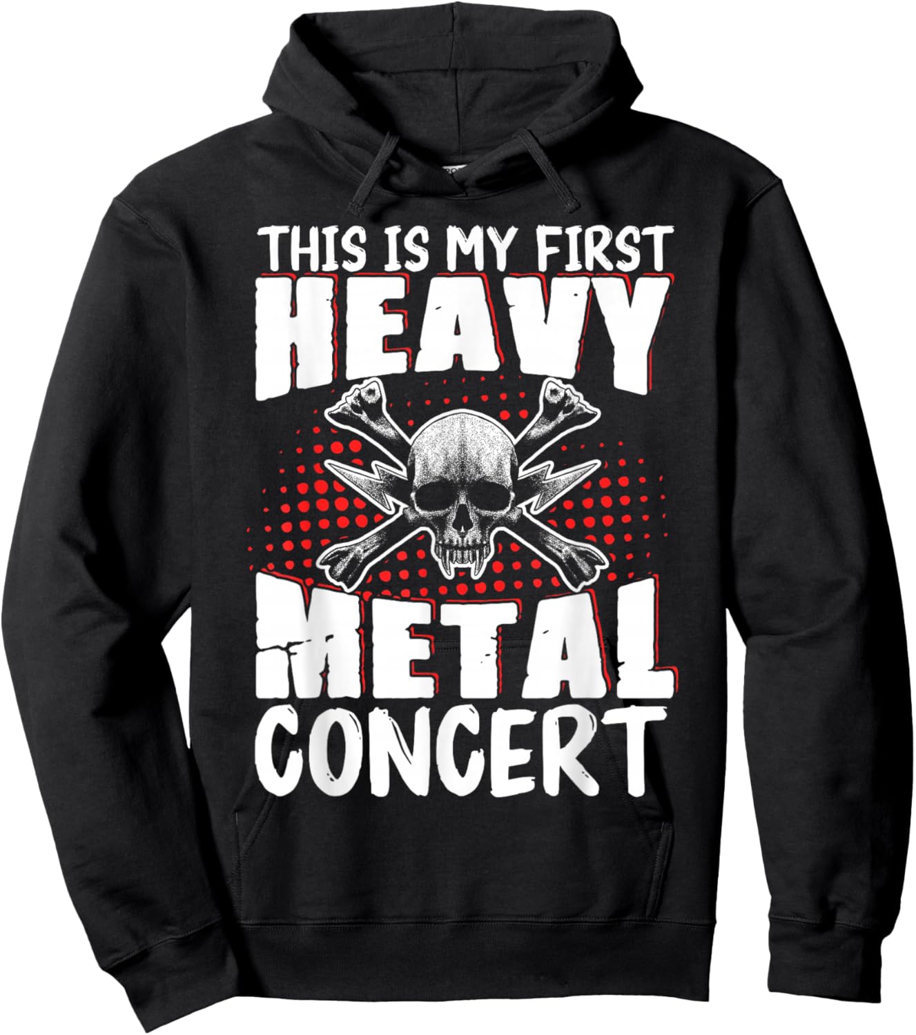 This Is My First Heavy Metal Concert Hoodie - Hoodie | Black
