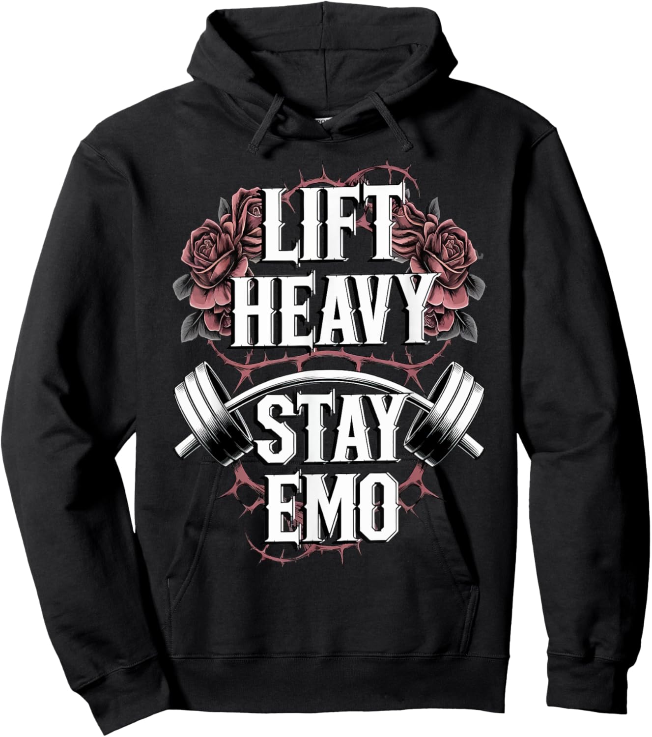 Lift Heavy Stay Emo Hoodie - Hoodie | Black
