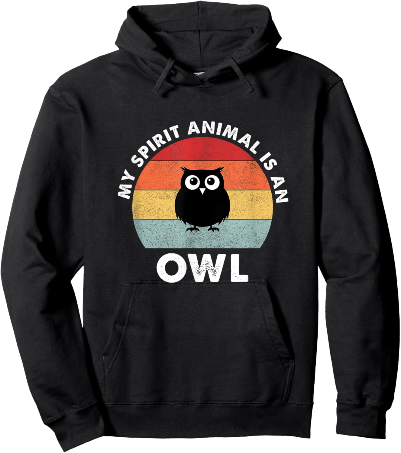 Vintage My Spirit Animal is an Owl Hoodie - Hoodie | Black