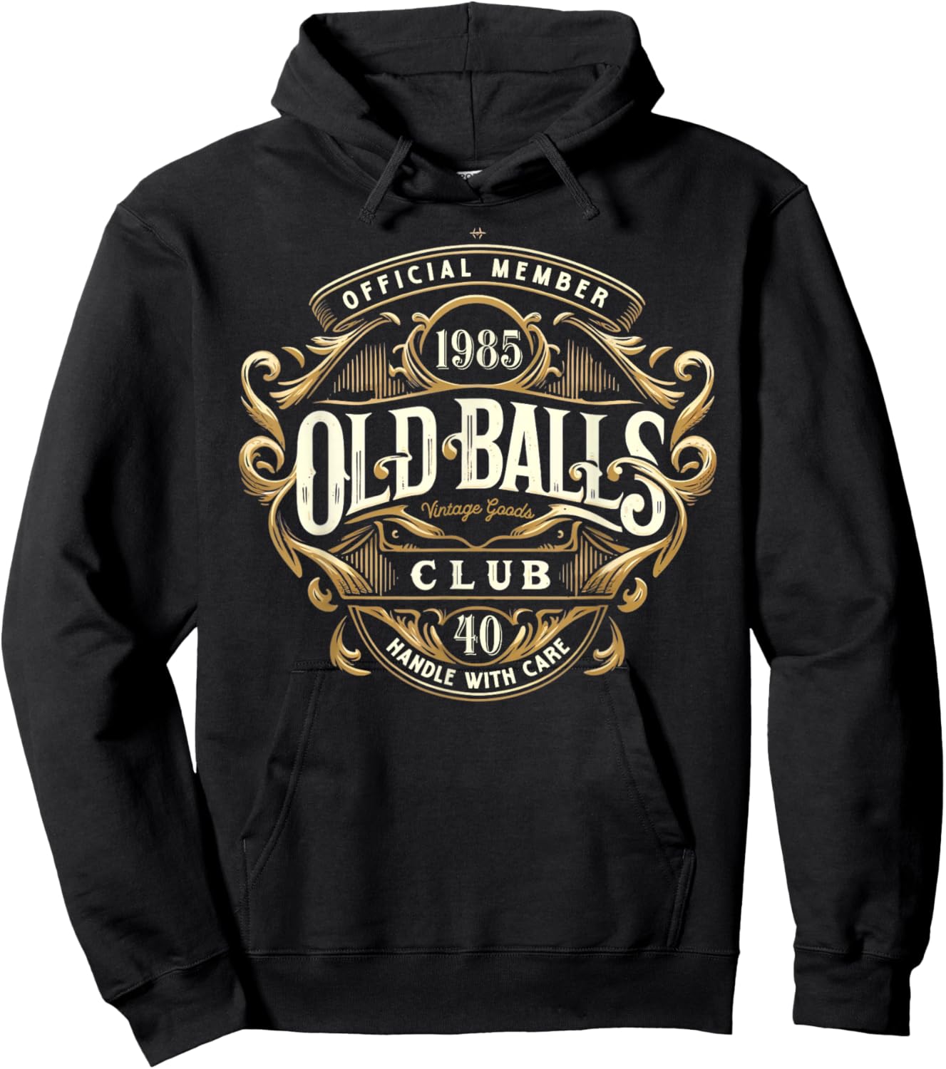 Vintage 1985 Men's 40th Birthday Old Balls Club 40 Hoodie - Hoodie | Black