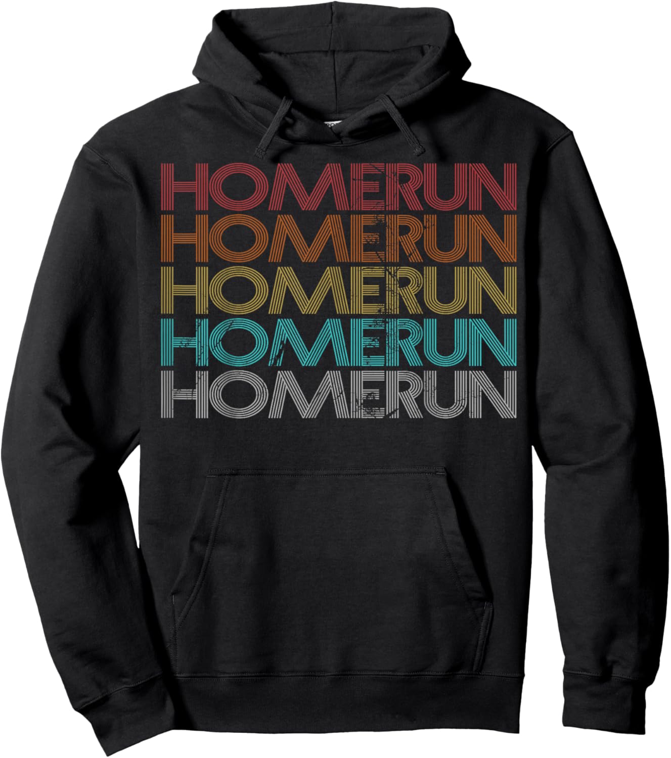Retro Vintage Homerun Hoodie - Hoodie | Black