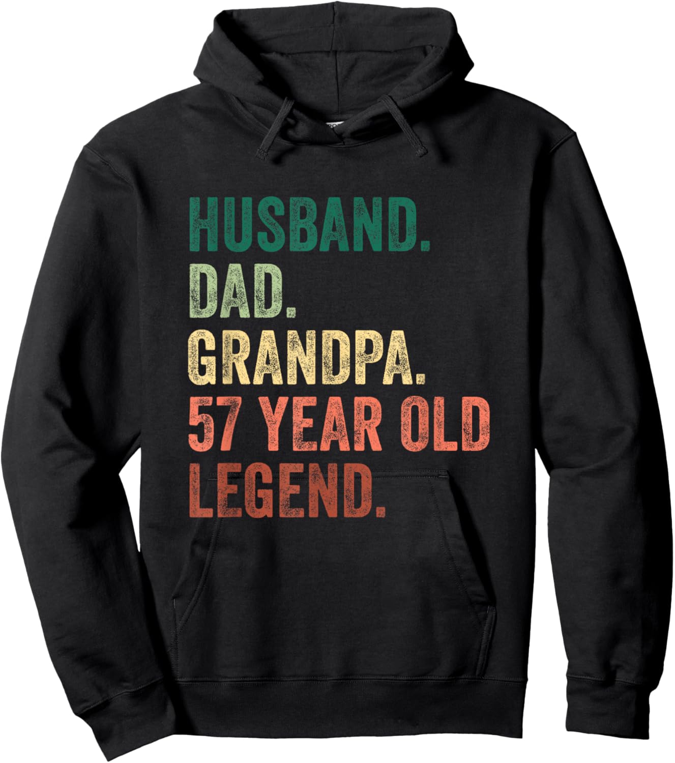 Husband Dad Grandpa 57 Year Old Legend 57th Birthday Hoodie - Hoodie | Black