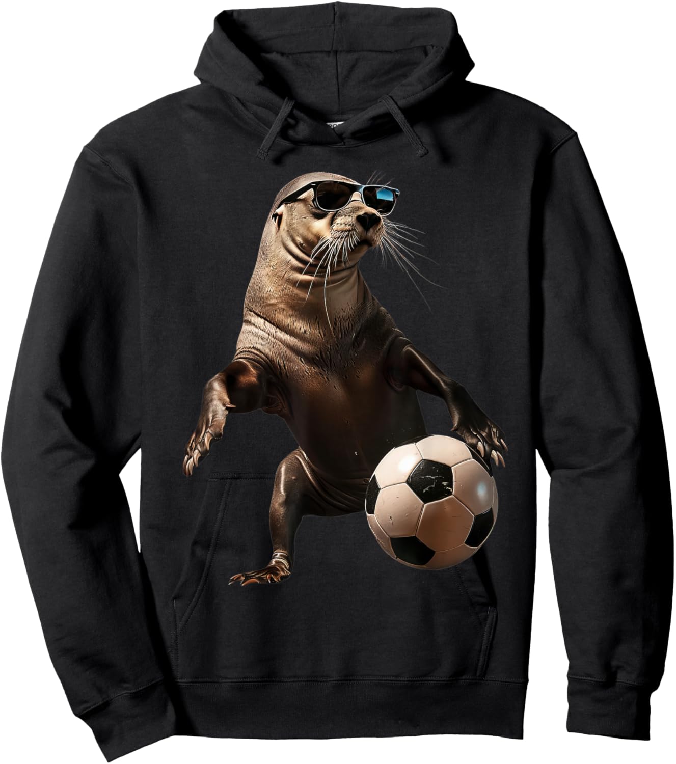 Sea Lion Soccer Hoodie - Hoodie | Black