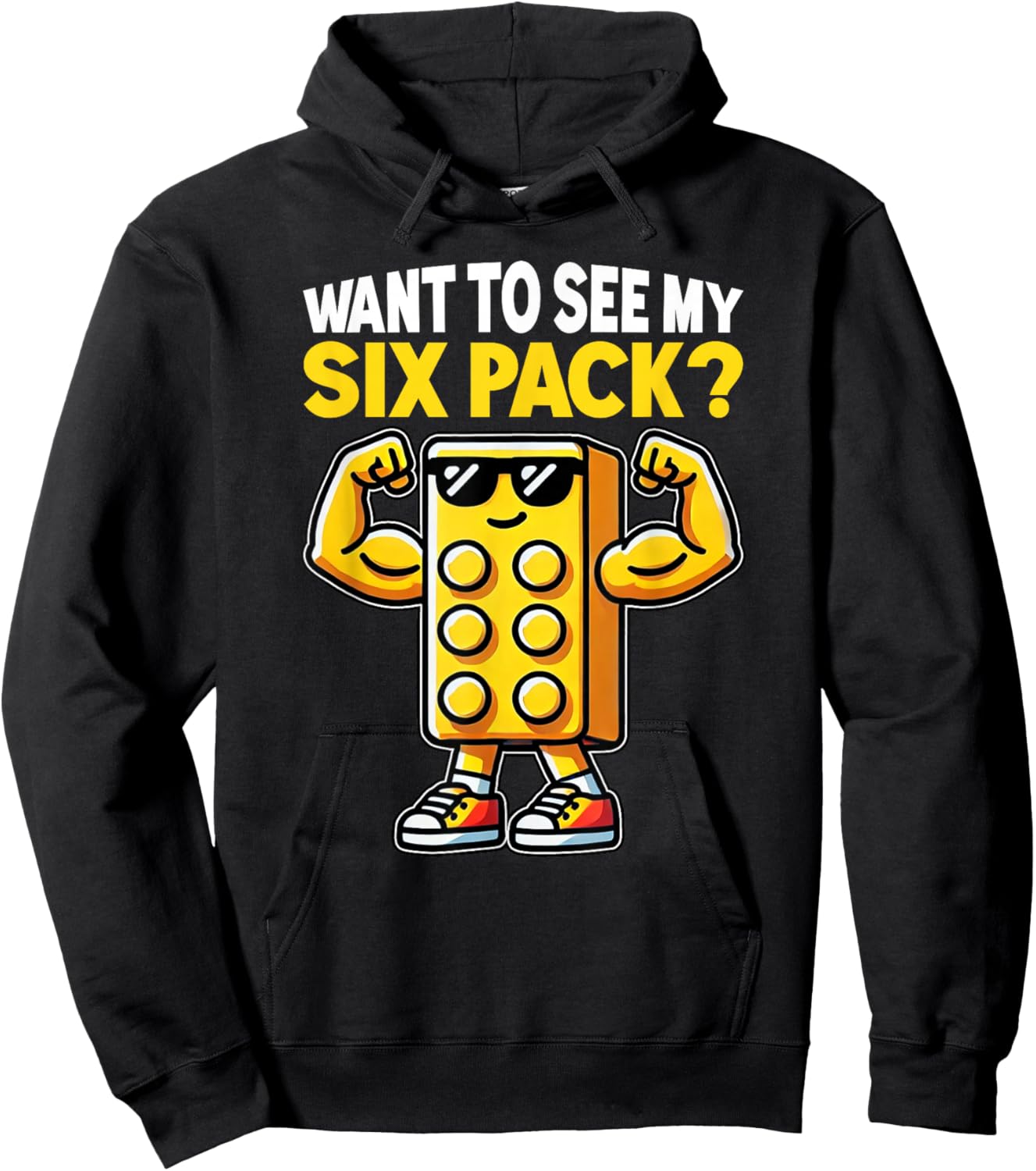 Want to See My Six Pack Master Builder Bricks Lover Hoodie - Hoodie | Black