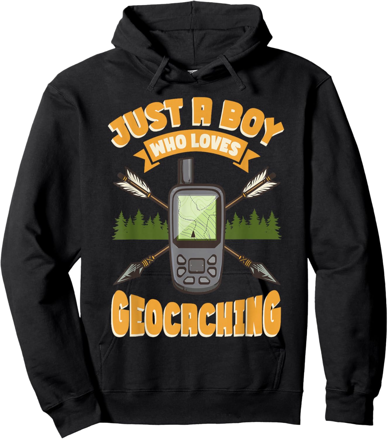 Geocache Just A Boy Who Loves Geocaching Hoodie - Hoodie | Black