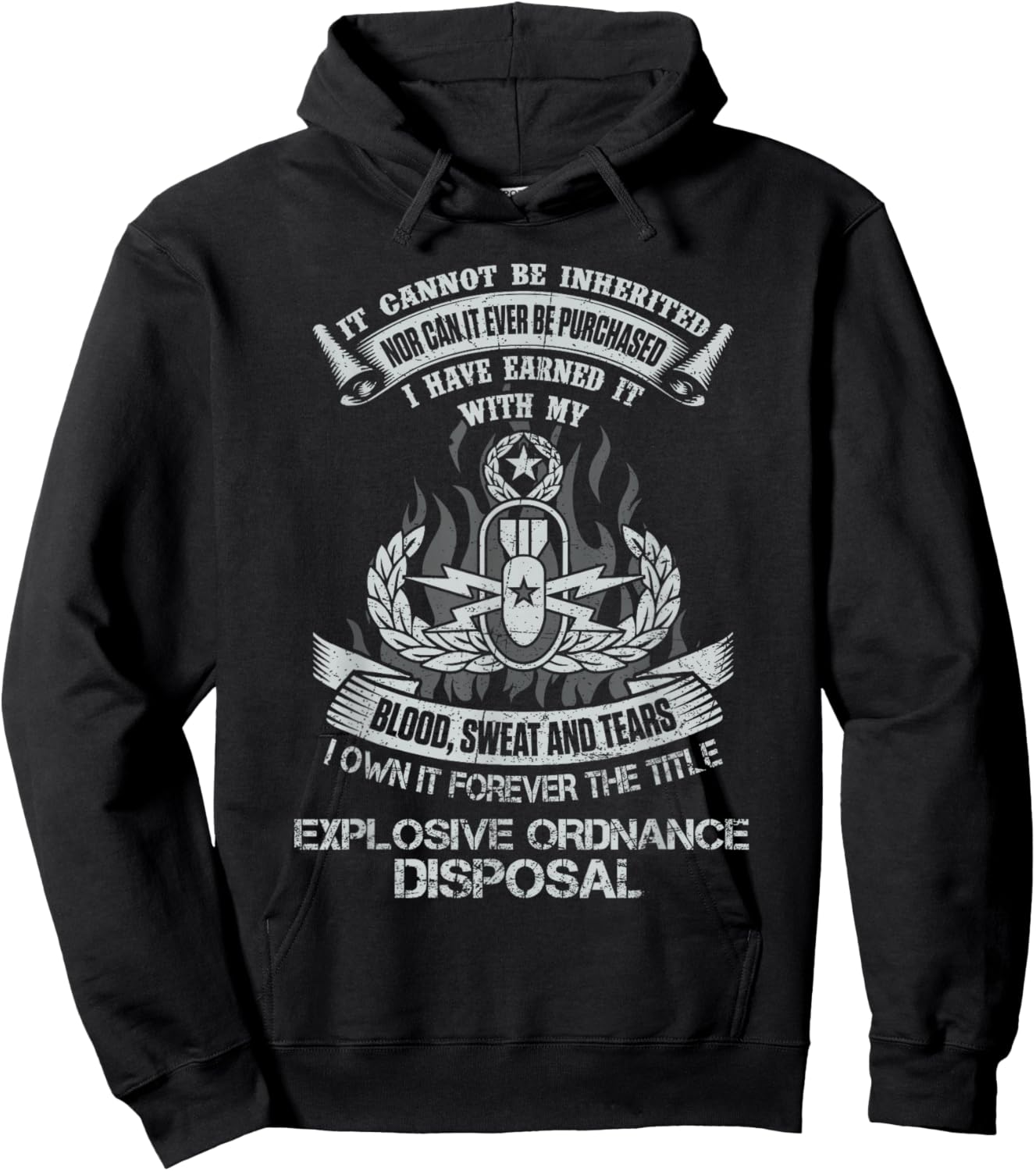 Own Forever The Title Explosive Ordnance Disposal EOD Tech Hoodie - Hoodie | Black