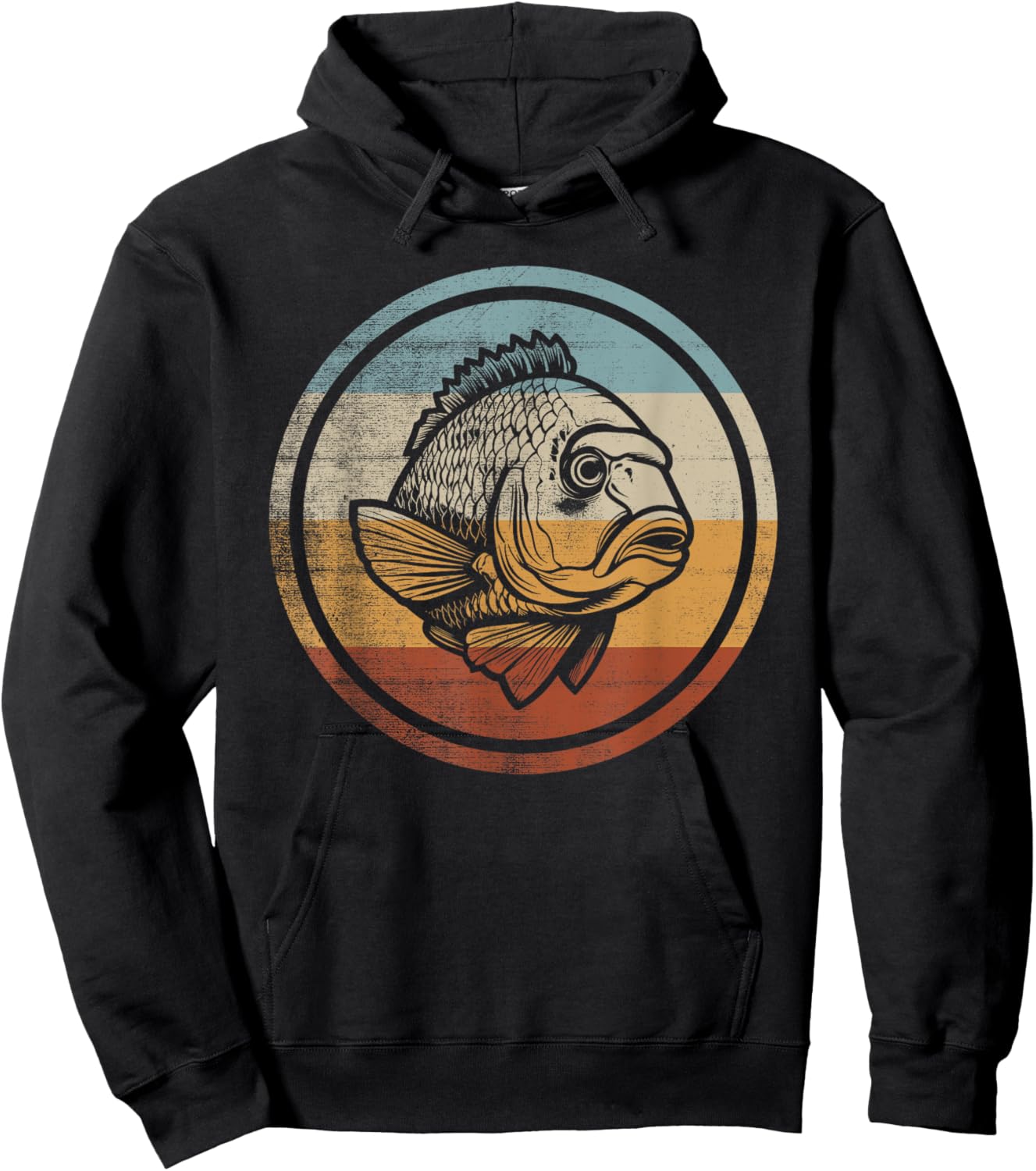 Retro Vintage Design Sheepshead Fish Hoodie - Hoodie | Black