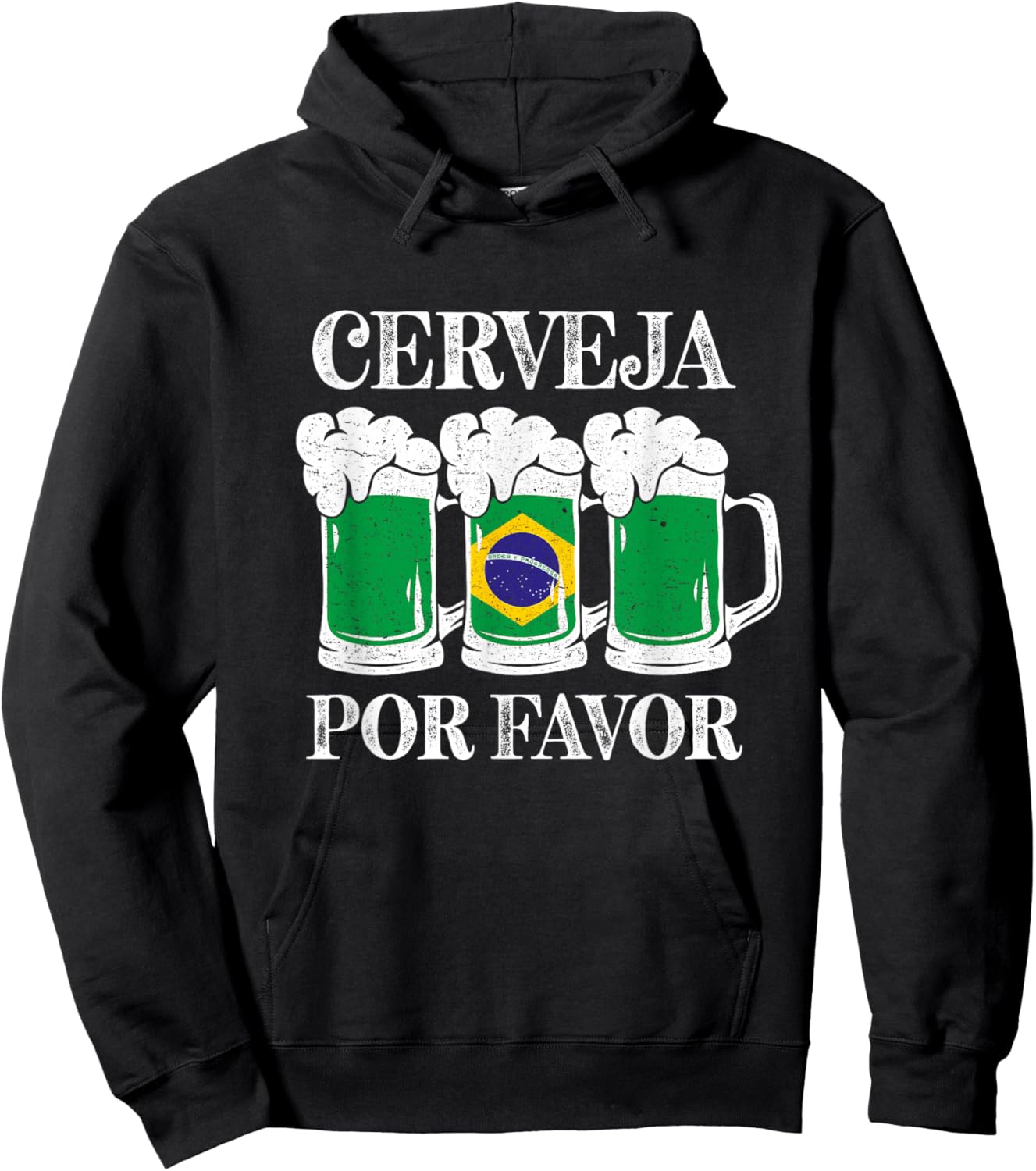 Cerveja Por Favor Funny Brazil Party Brazilian Beer Festival Hoodie - Hoodie | Black