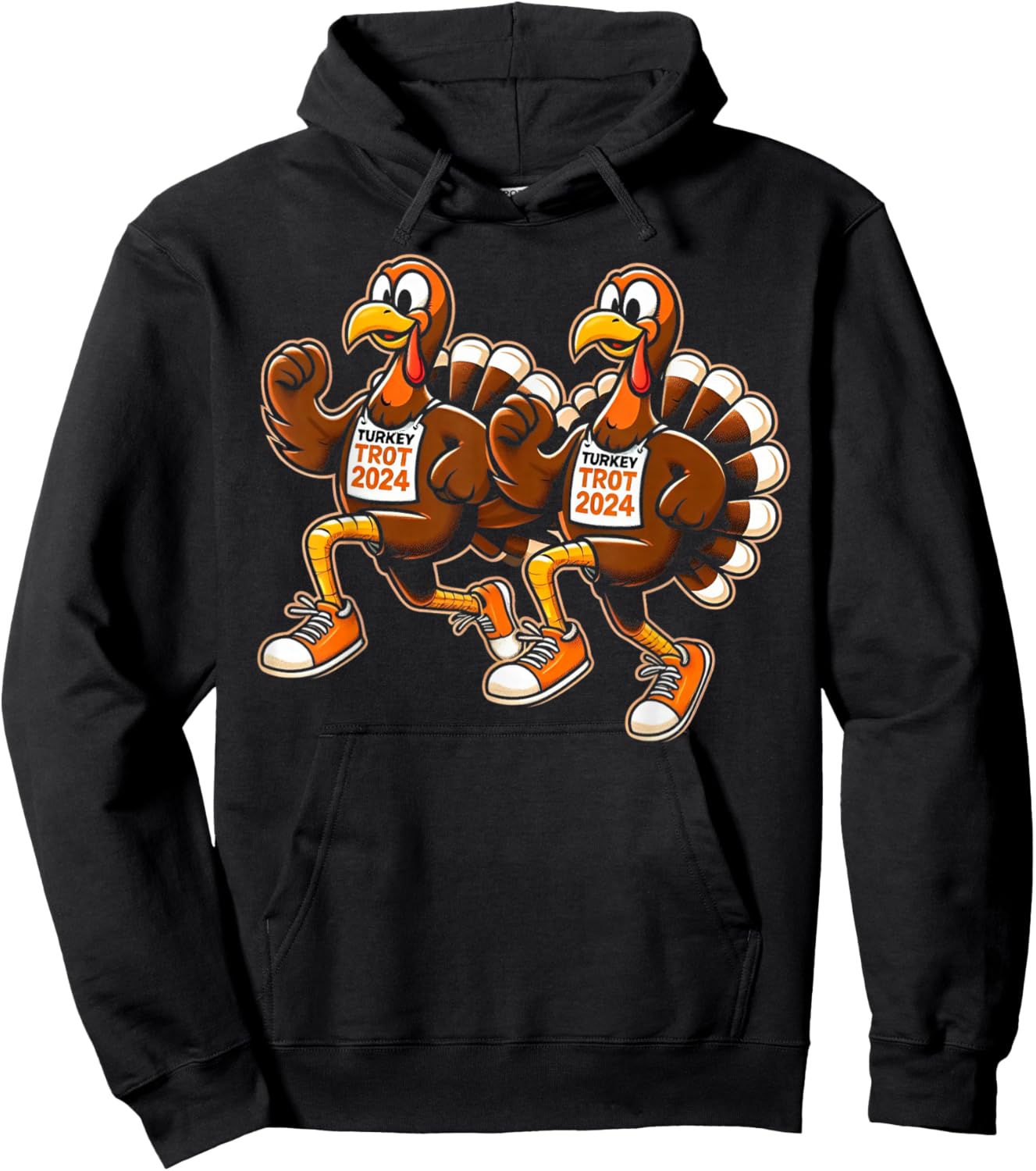 Thanksgiving Turkey Running Outfit Gear Costume Turkey Trot Hoodie - Hoodie | Black