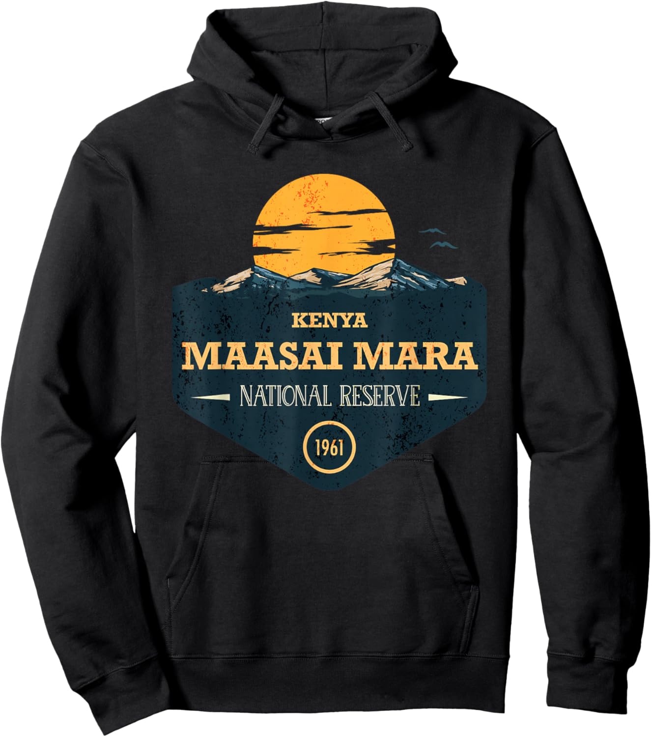 Maasai Mara Kenya National Reserve Hoodie - Hoodie | Black