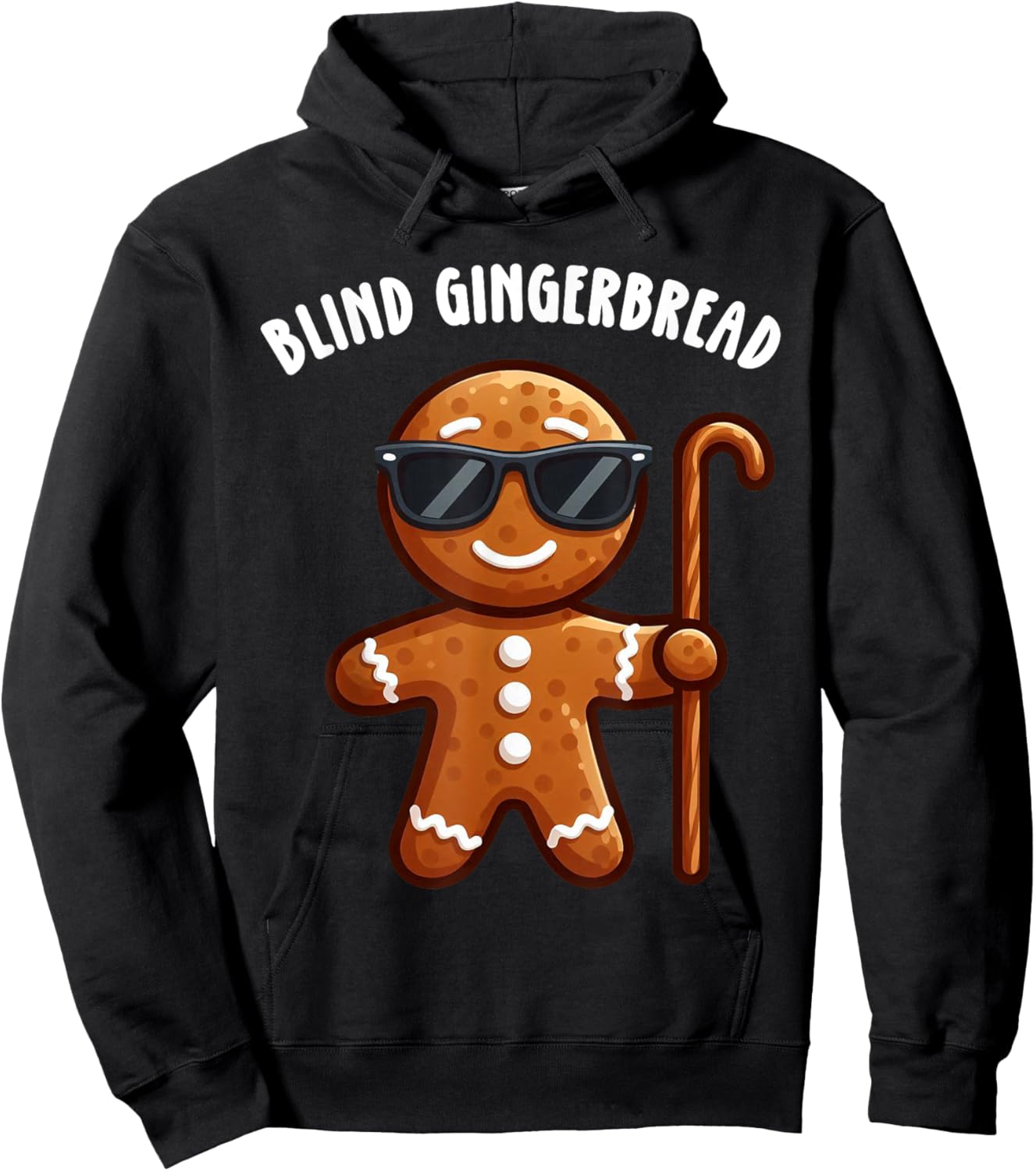 Blind Mice Parody Blind Gingerbread Christmas Family Pajama Hoodie - Hoodie | Black