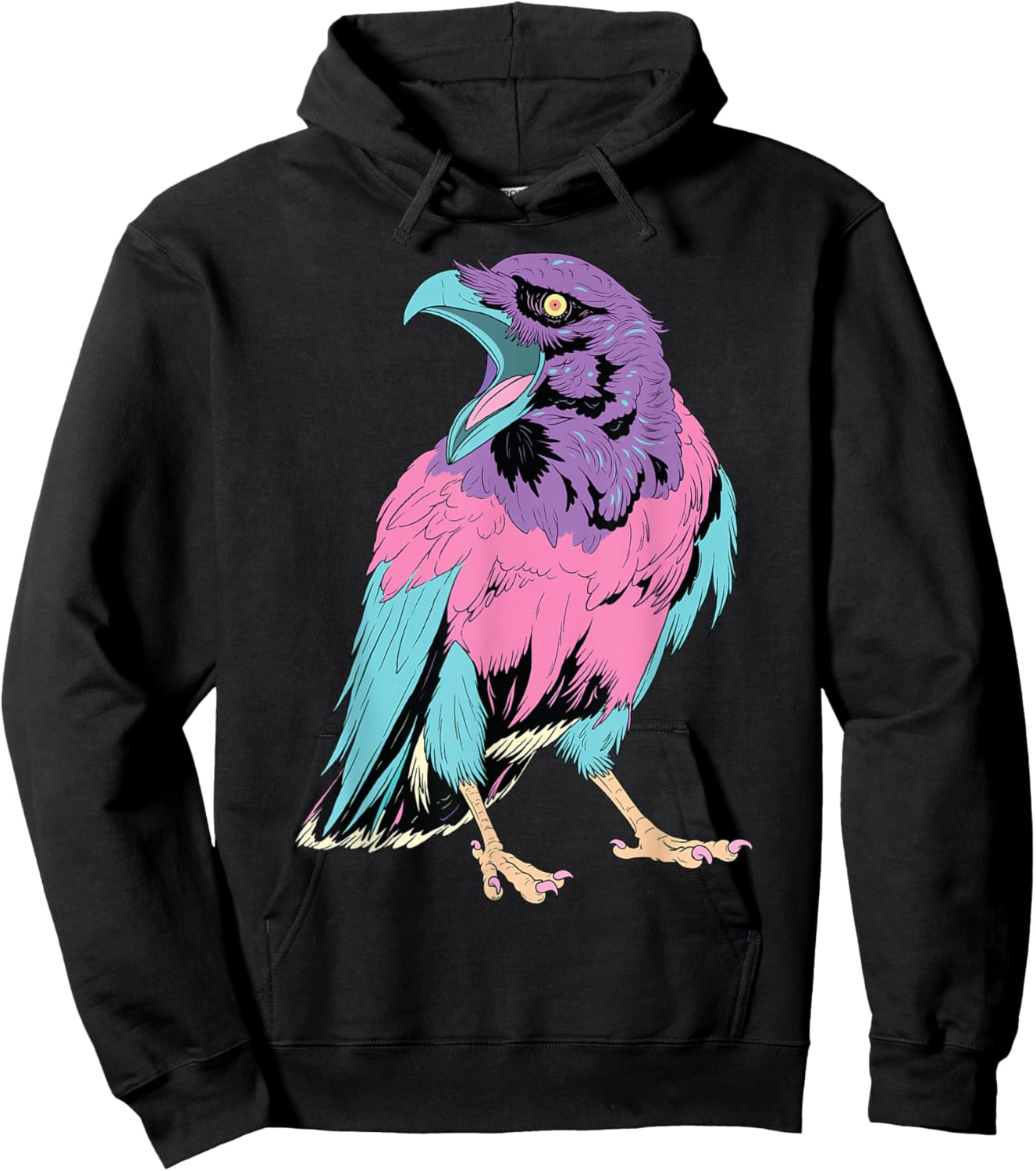 Pastel Goth Crow Shirt Kawaii Creepy Cute Raven Witchy Hoodie - Hoodie | Black