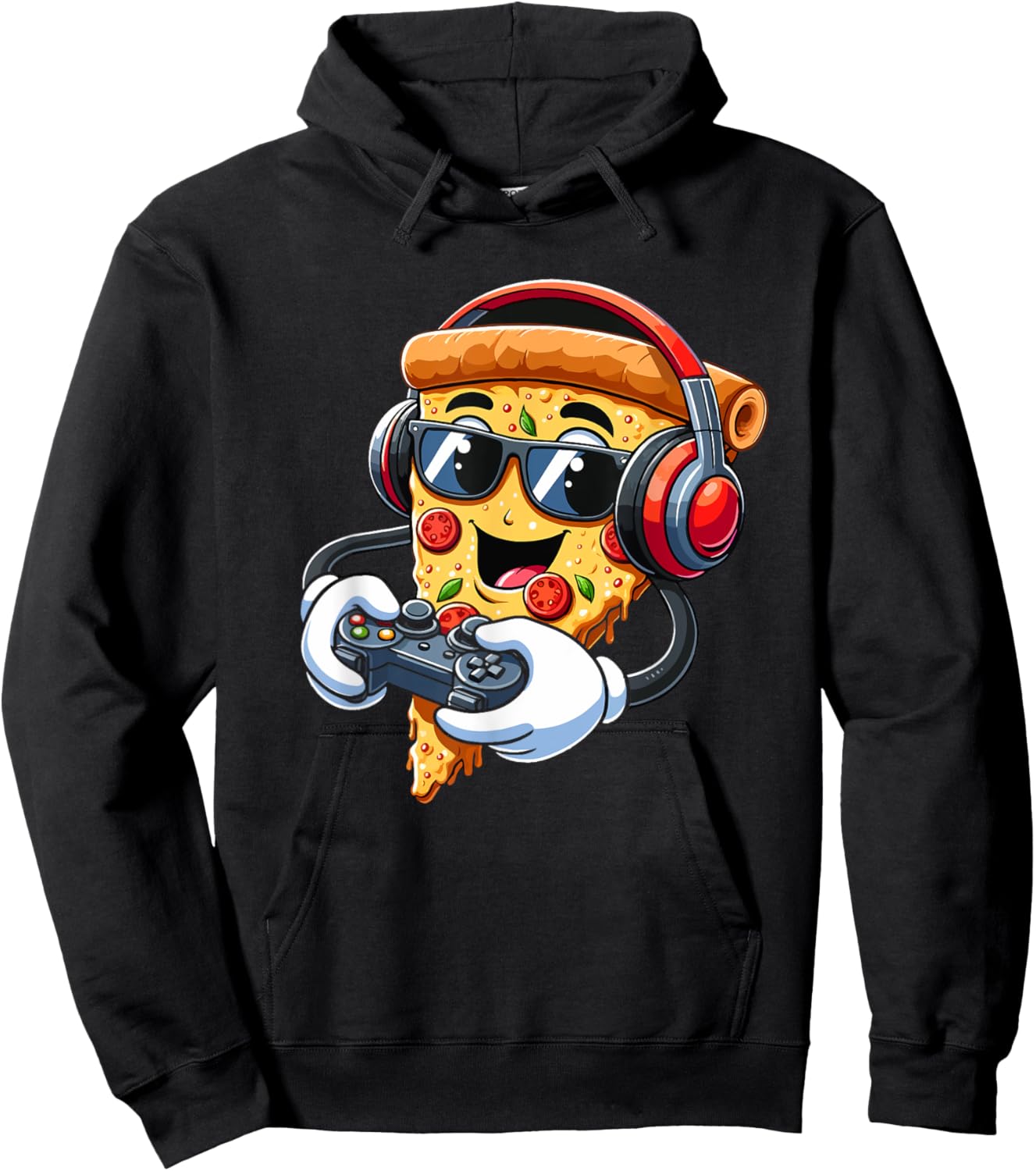 Gamer Pizza Video Gaming Boy Enthusiast Gamer Teen Hoodie - Hoodie | Black