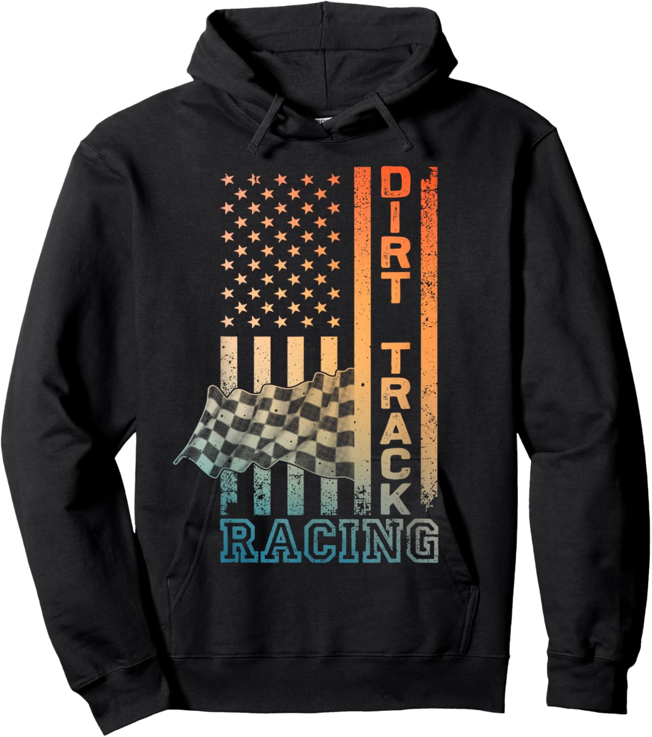Cool Dirt Track Racing Art Women Dirt Racing Lover Hoodie - Hoodie | Black