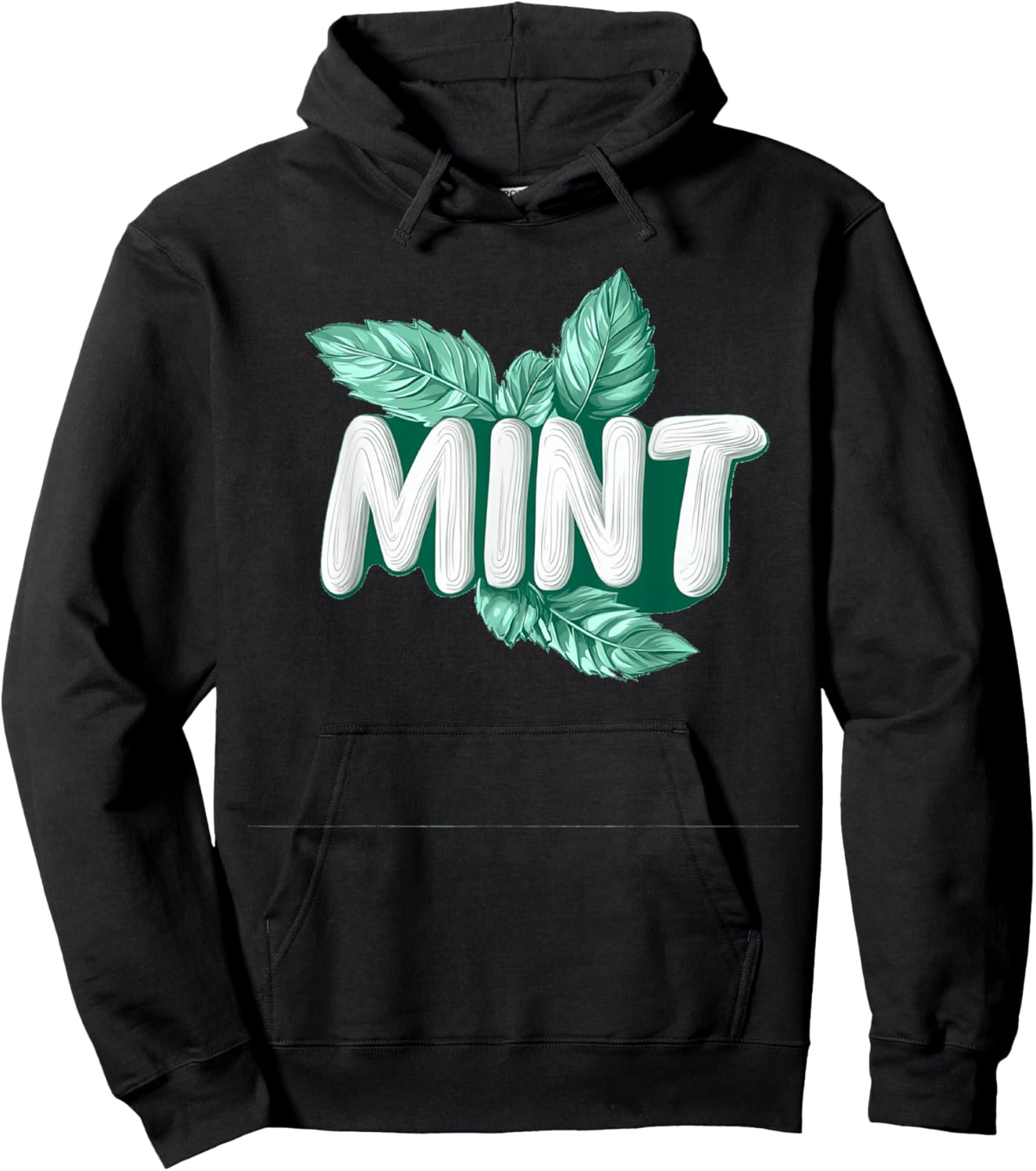 Charming Mint Graphics for a Fresh Look Hoodie - Hoodie | Black