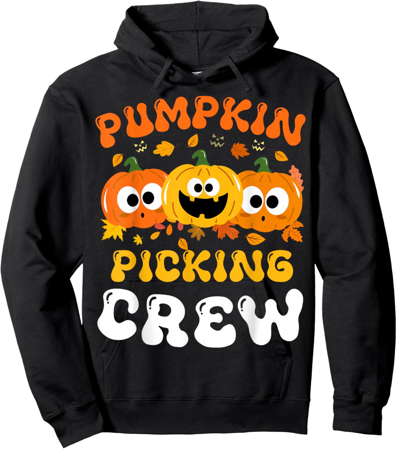 Pumpkin Picking Crew 2025 Funny Cousin Crew Halloween Famer Hoodie - Hoodie | Black