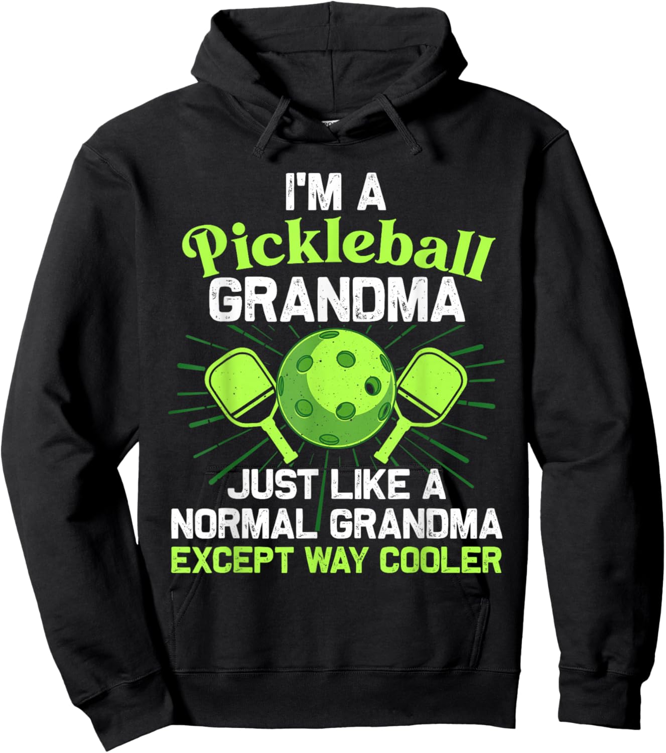 Pickleball Design For Grandma Women Girls Pickle Ball Player Hoodie - Hoodie | Black