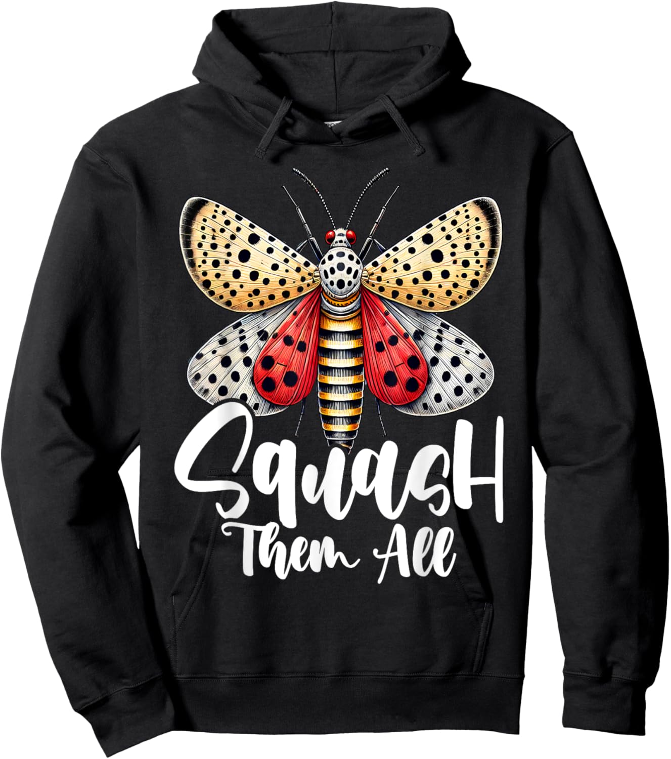 Spotted Lanternfly Trap Squash Them All Ninja Lantern Fly Hoodie - Hoodie | Black
