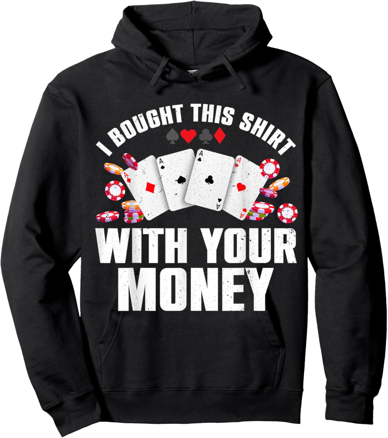 Unique Poker Design Women Poker Player Poker Lover Hoodie - Hoodie | Black
