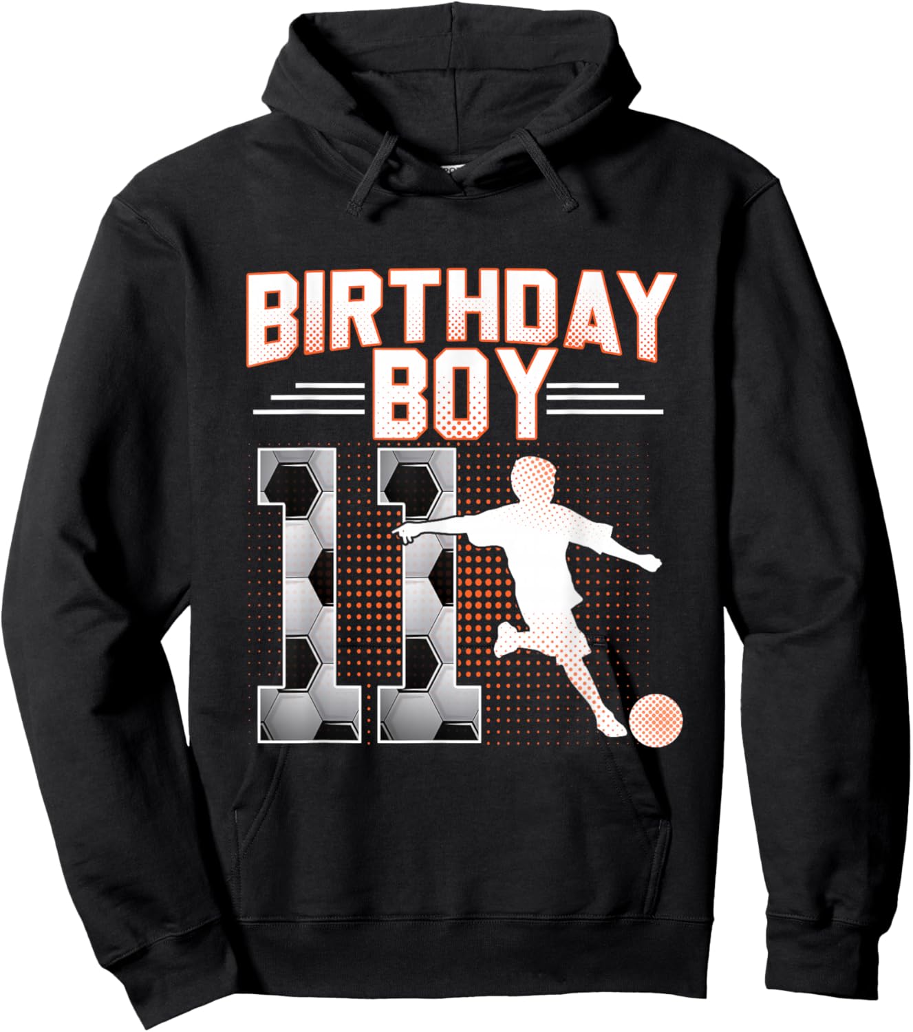 Soccer Birthday Boy 11th Birthday 11 Years Old Sport Kids Hoodie - Hoodie | Black
