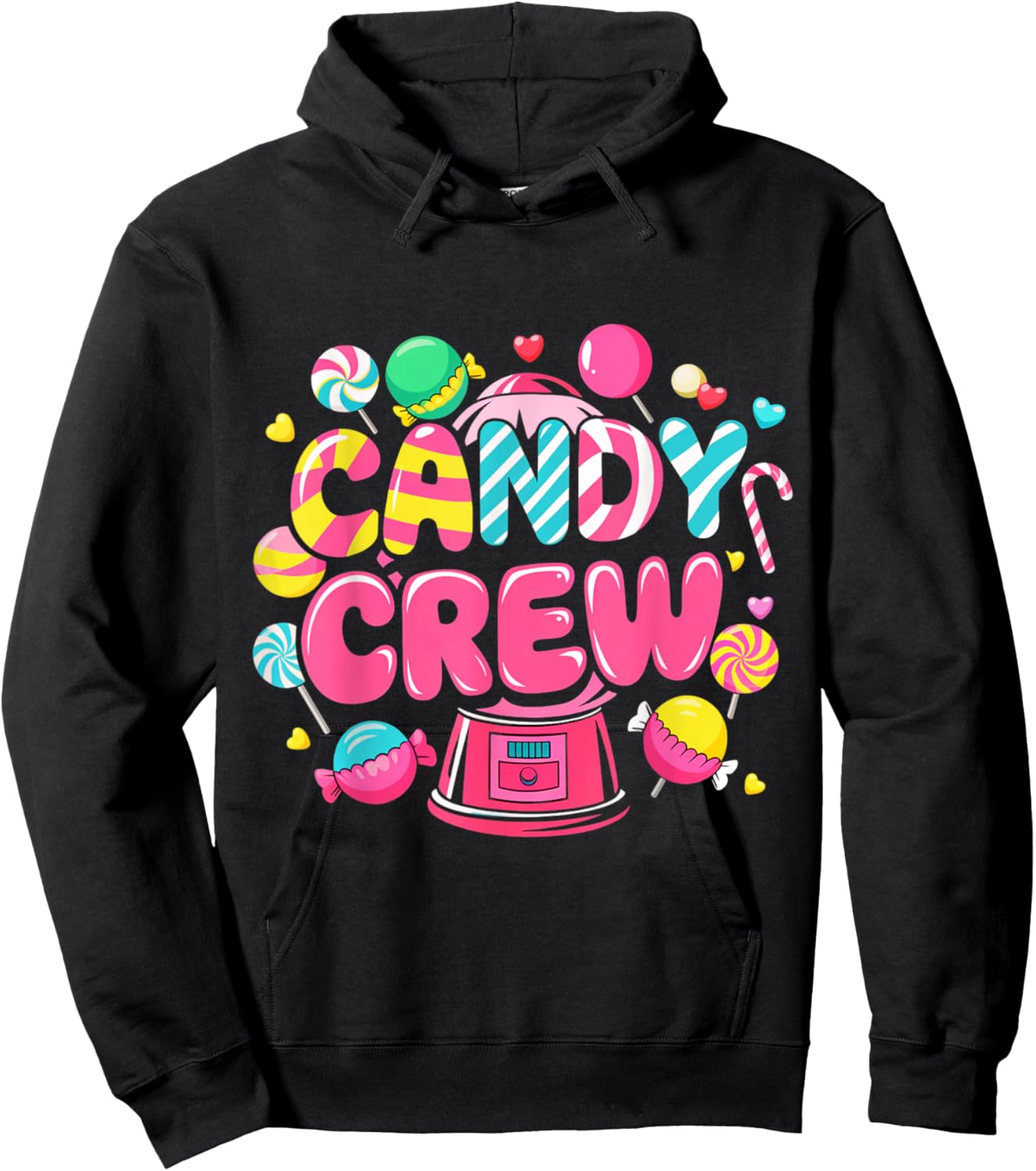 Candy Land Candy Crew Decorations Sweetie Candy Squad Party Hoodie - Hoodie | Black