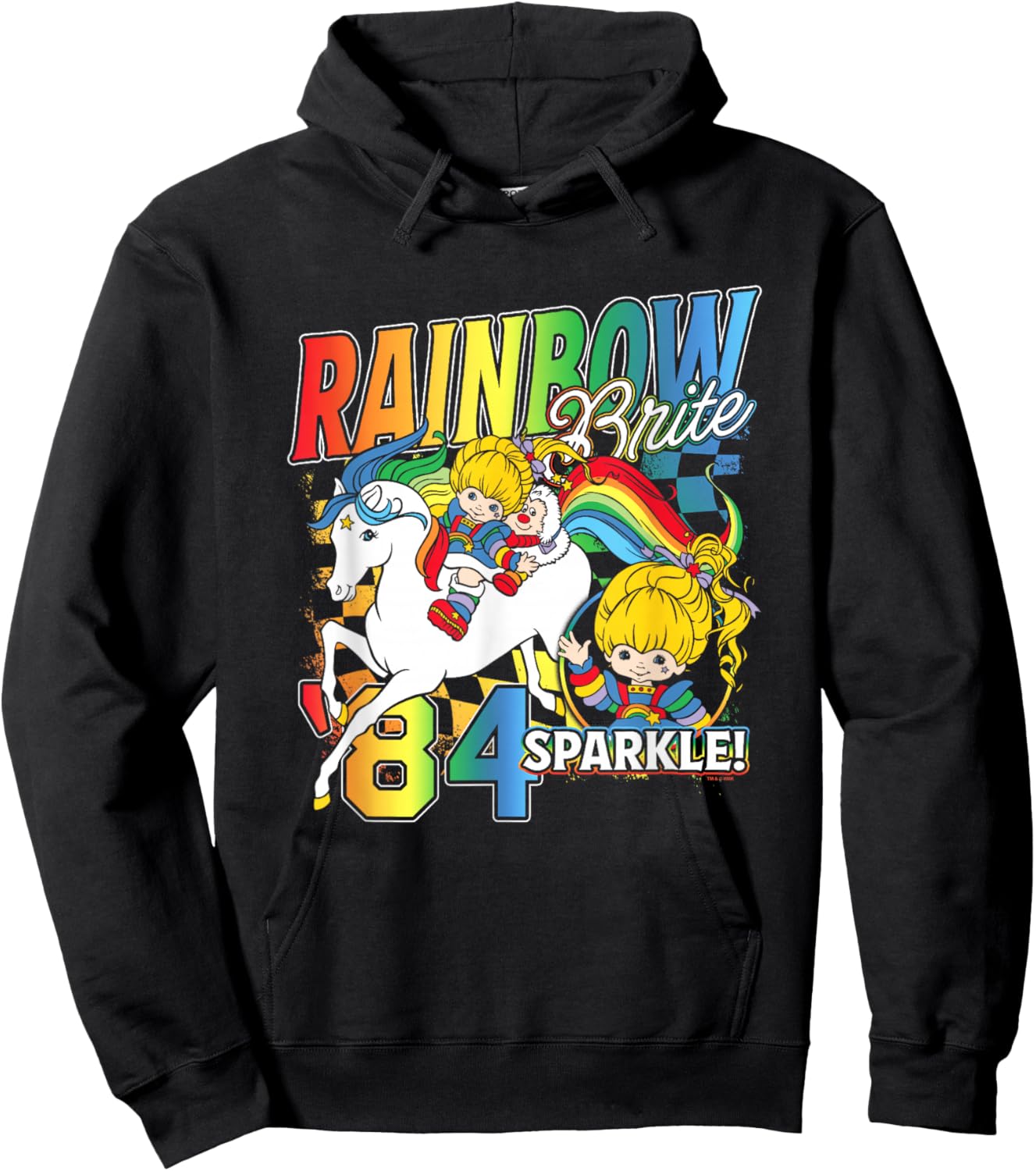 Rainbow Brite 84 Sparkle! Vintage Poster Hoodie - Hoodie | Black