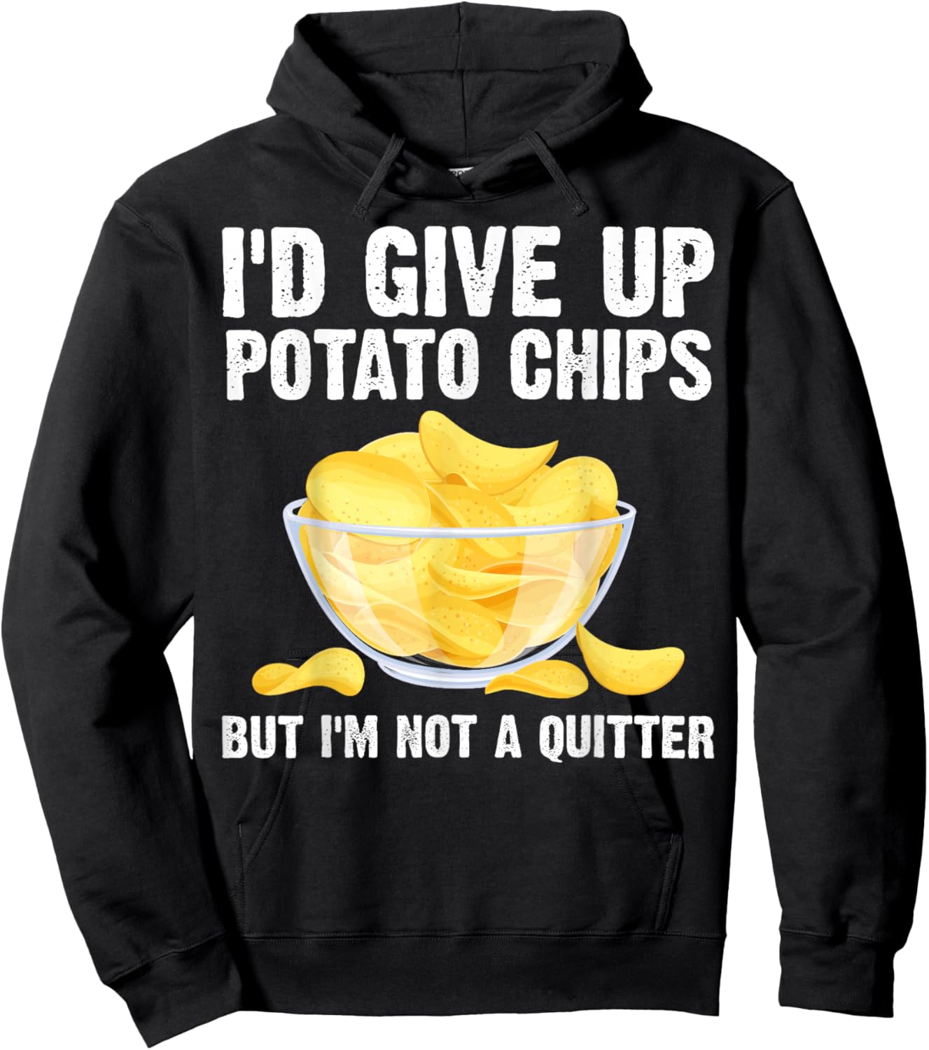 Funny Potato Chips Art Women Kids Bag Of Chips Lover Hoodie - Hoodie | Black