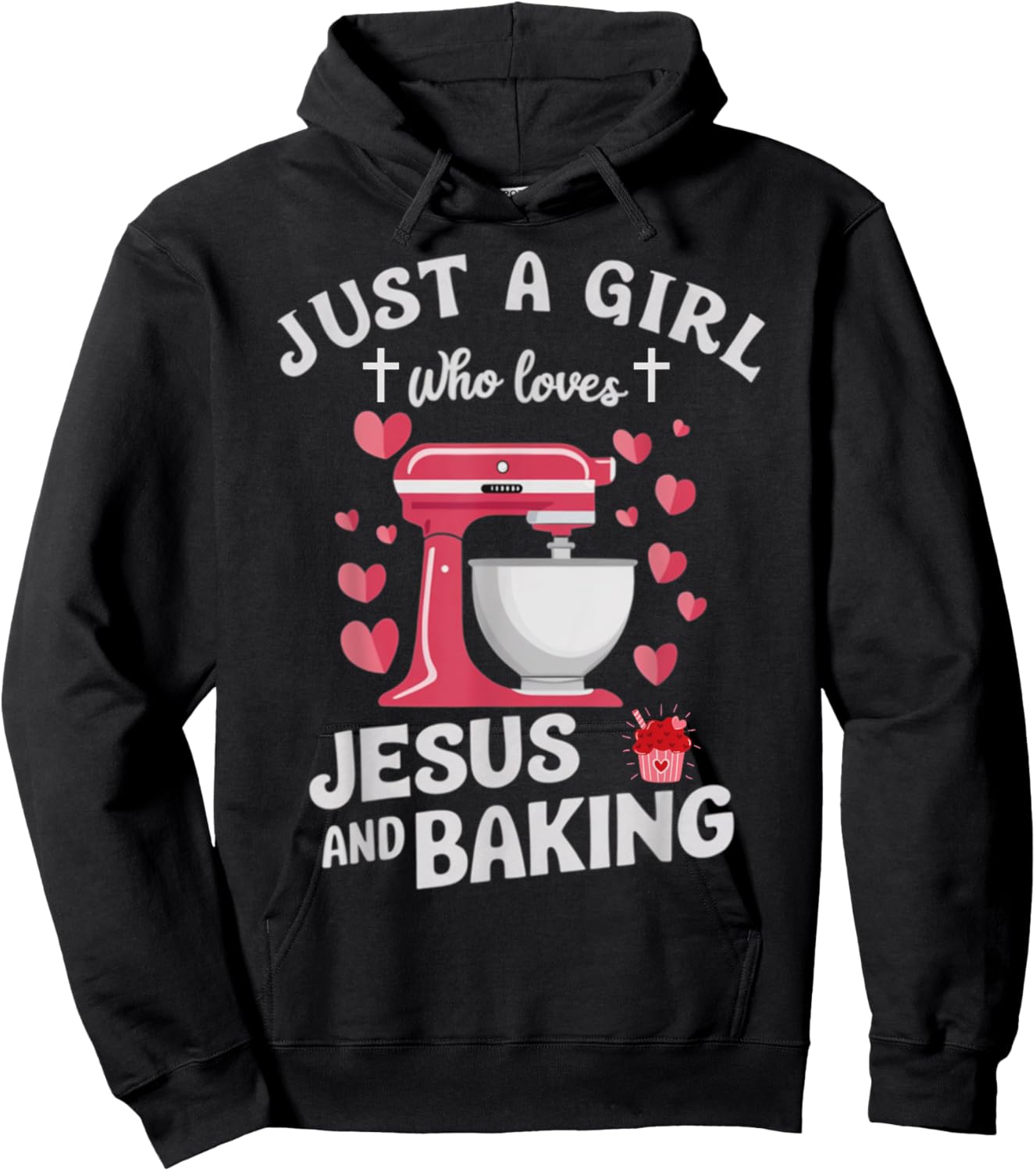 Christian Baking Just A Girl Who Loves Jesus And Baking Hoodie - Hoodie | Black