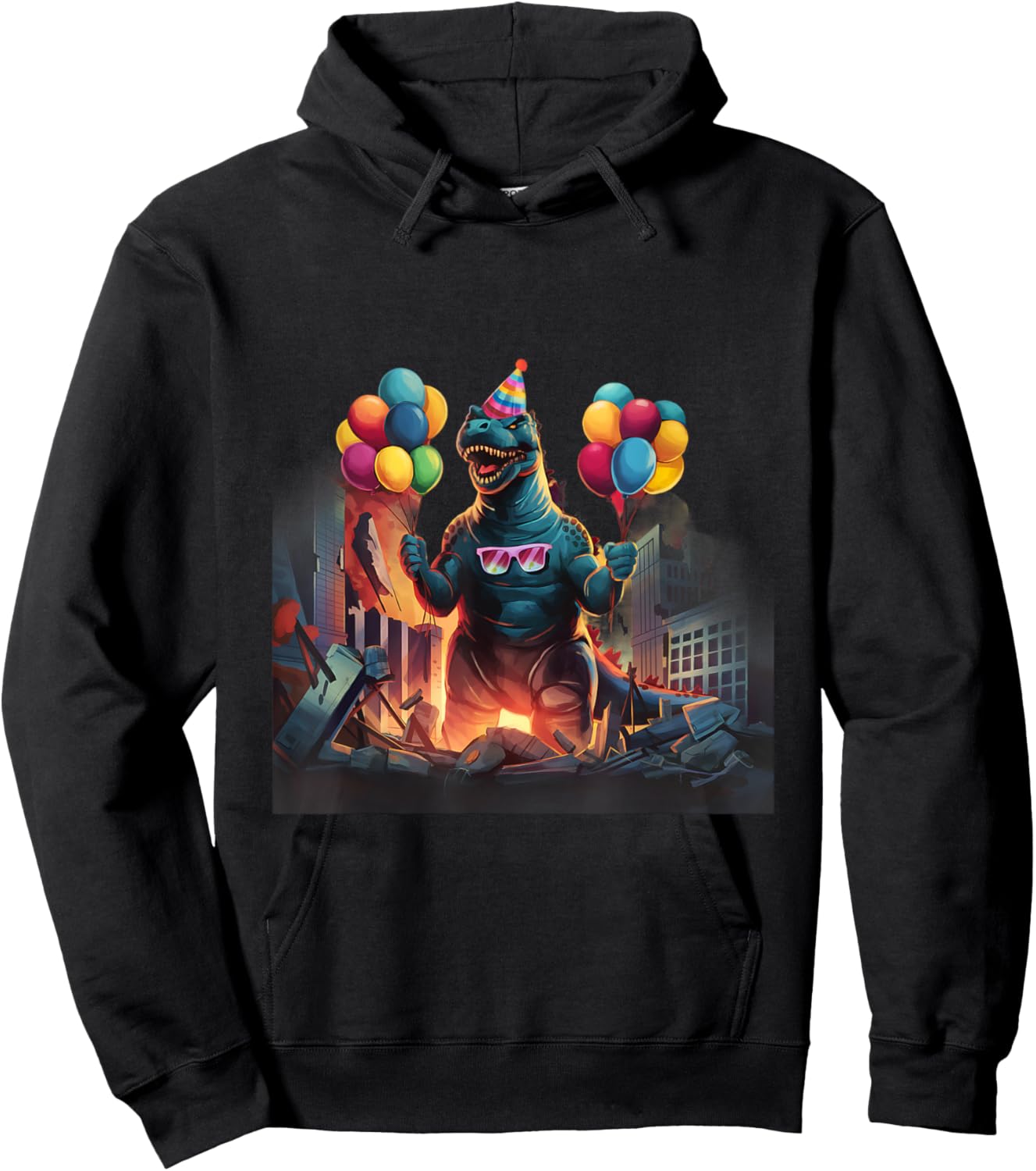 Kaiju Birthday Party Japan Monster Movie Bday Japanese Hoodie - Hoodie | Black