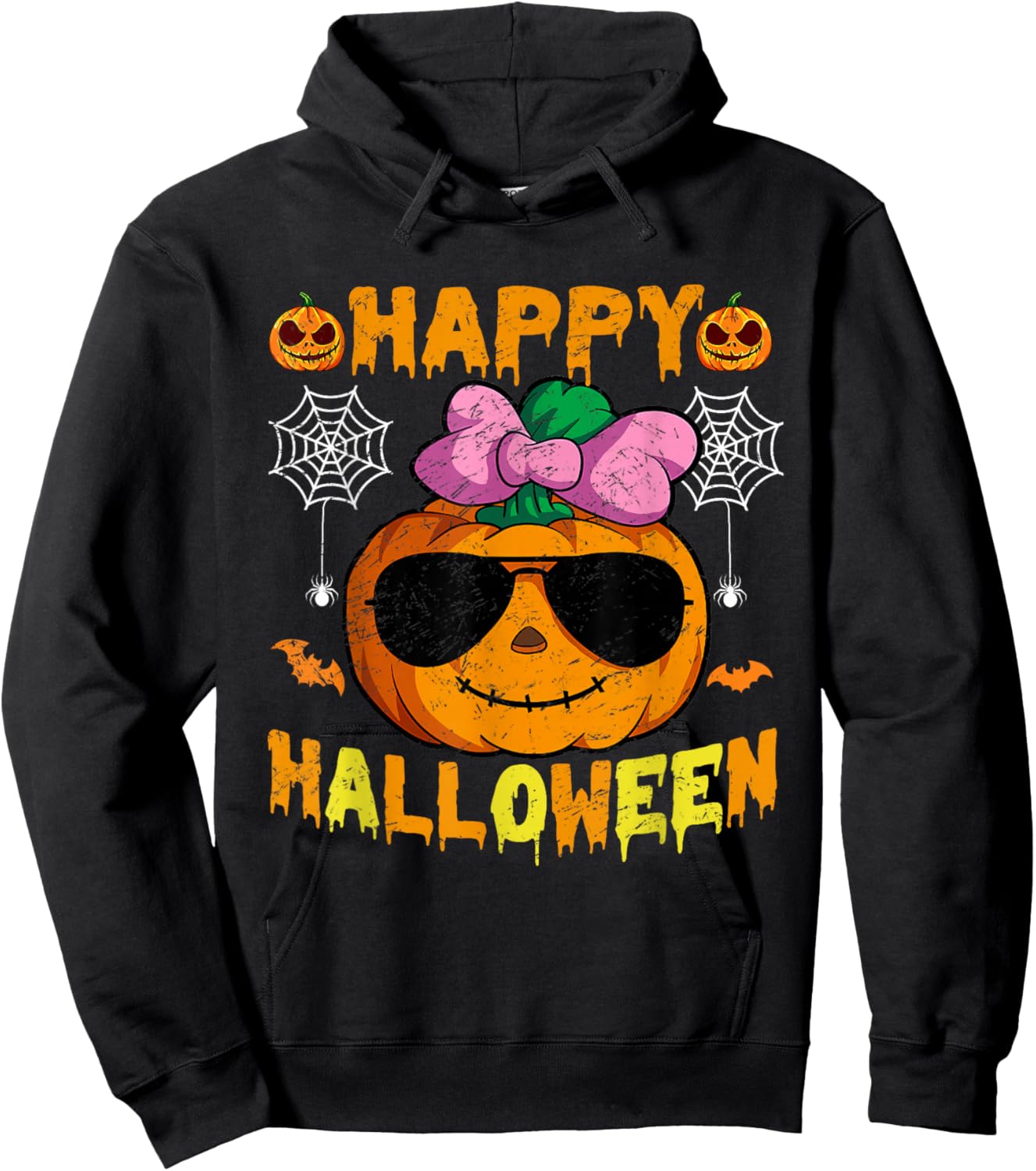 Funny Halloween Trick Or Treat Pumpkin Happy Halloween 2025 Hoodie - Hoodie | Black