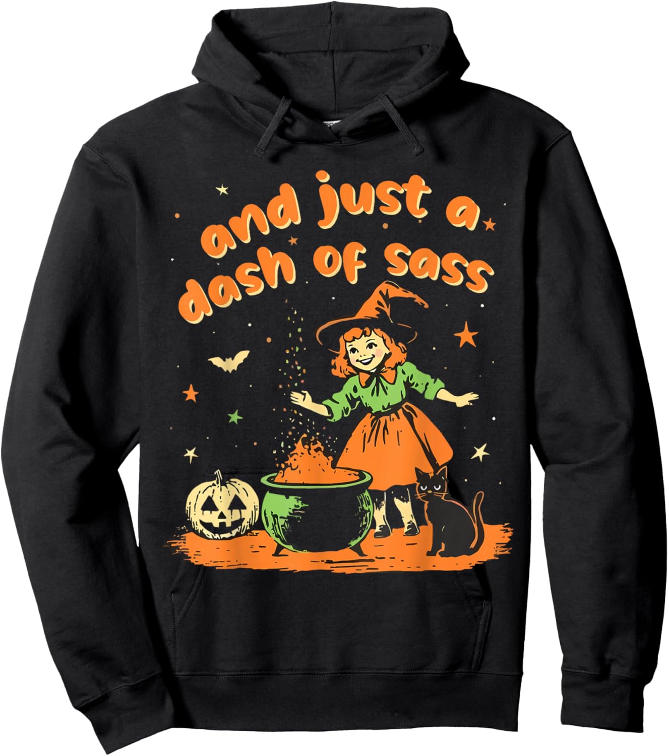And Just A Dash Of Sass Baby Halloween Witch Toddler Hoodie - Hoodie | Black
