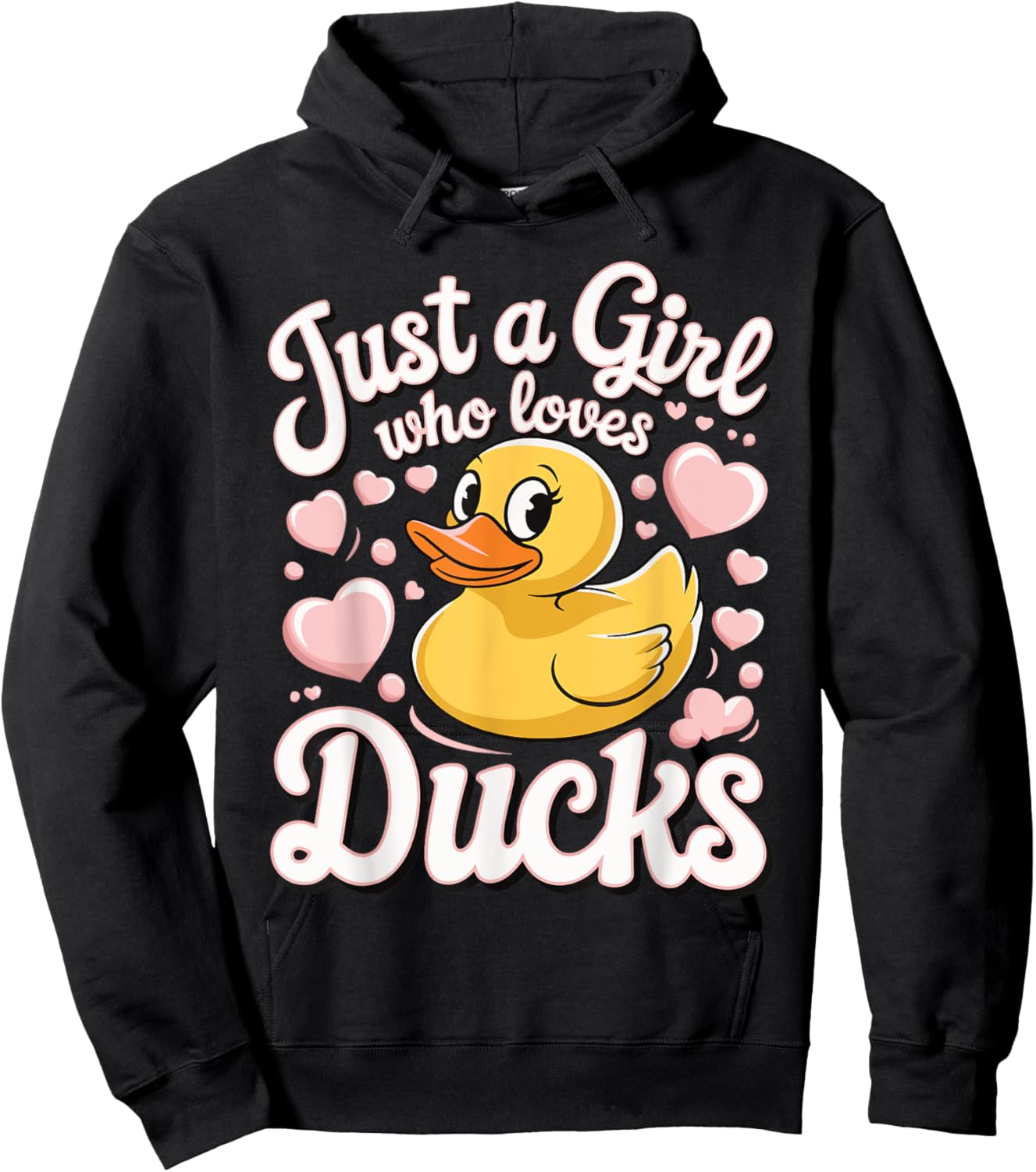 Just a girl who loves Ducks Girl Hoodie - Hoodie | Black