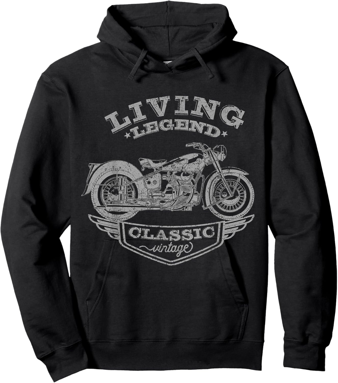 I'm not old classic, Funny Motorcycle, Living Legend Hoodie - Hoodie | Black