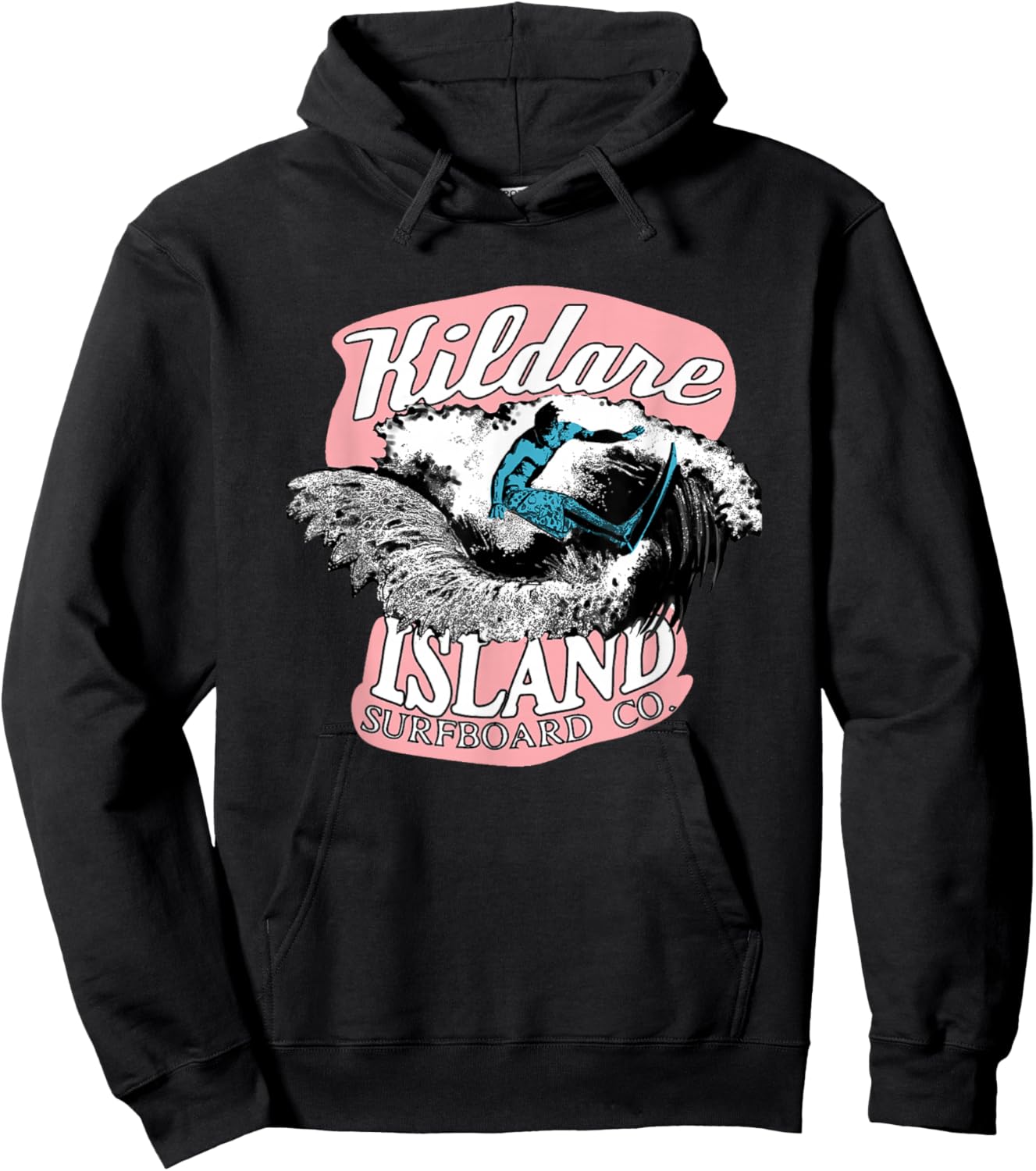 Outer Banks Kildare Island Surfboard Co. Retro Graphic Hoodie - Hoodie | Black