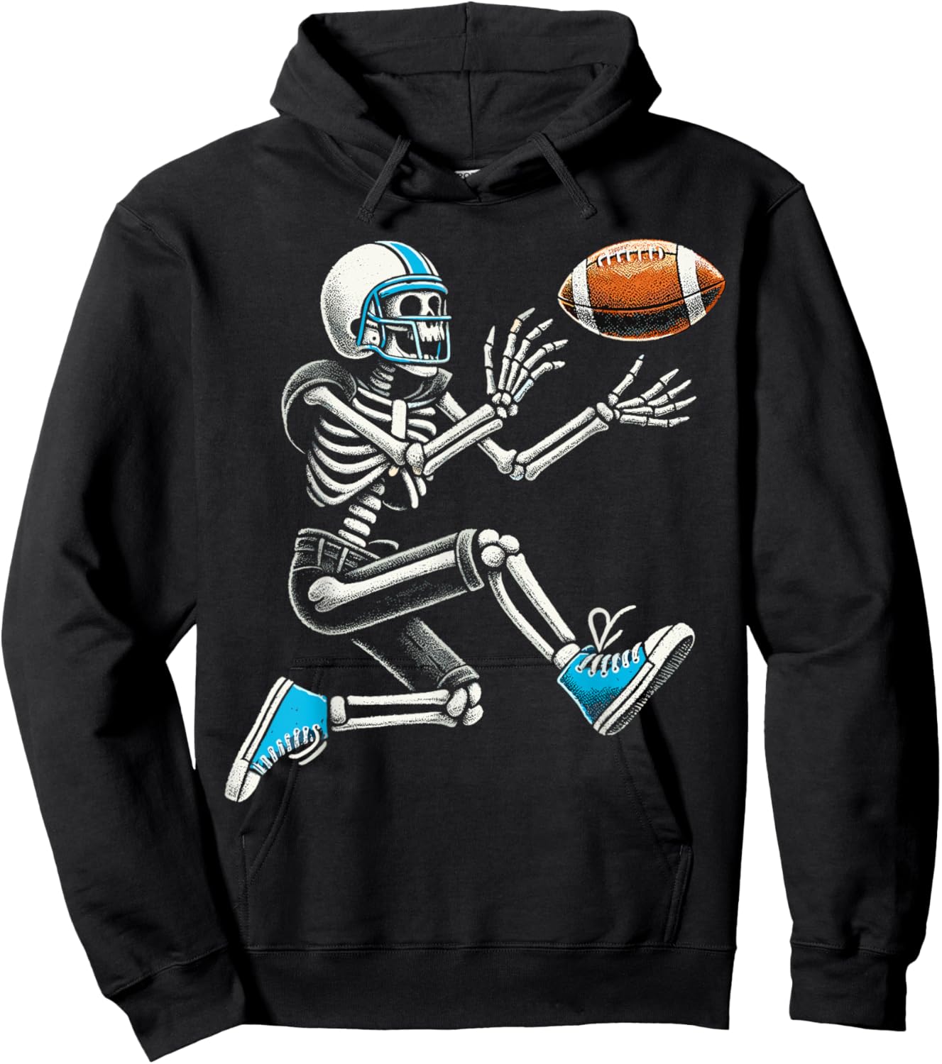 American Football Skeleton Halloween Hoodie - Hoodie | Black