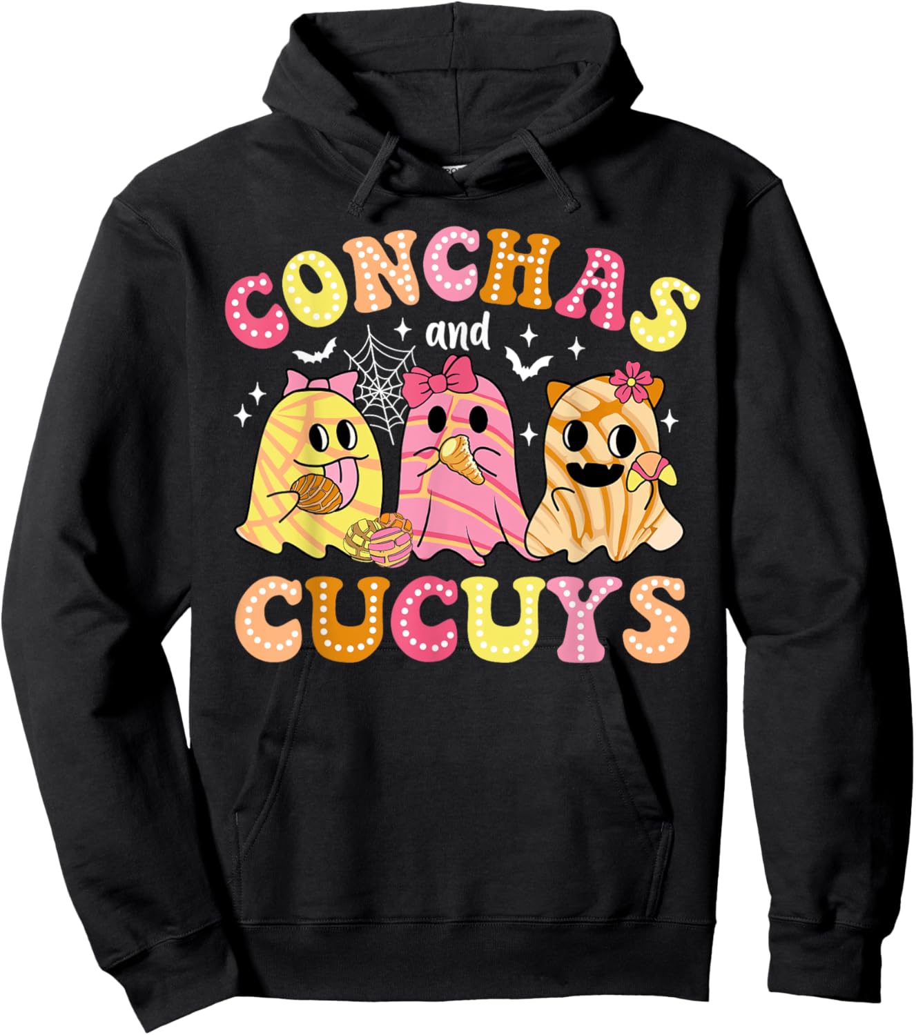 Cute Conchas And Cucuys Ghost Funny Halloween Mexican Ghost Hoodie - Hoodie | Black