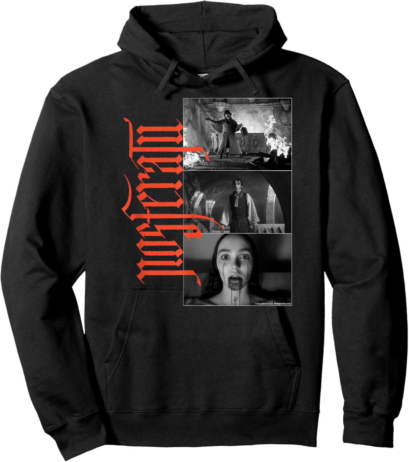 Nosferatu Gothic Horror Collage - , Black, Small, Short Sleeve, Classic Fit Hoodie - Hoodie | Black