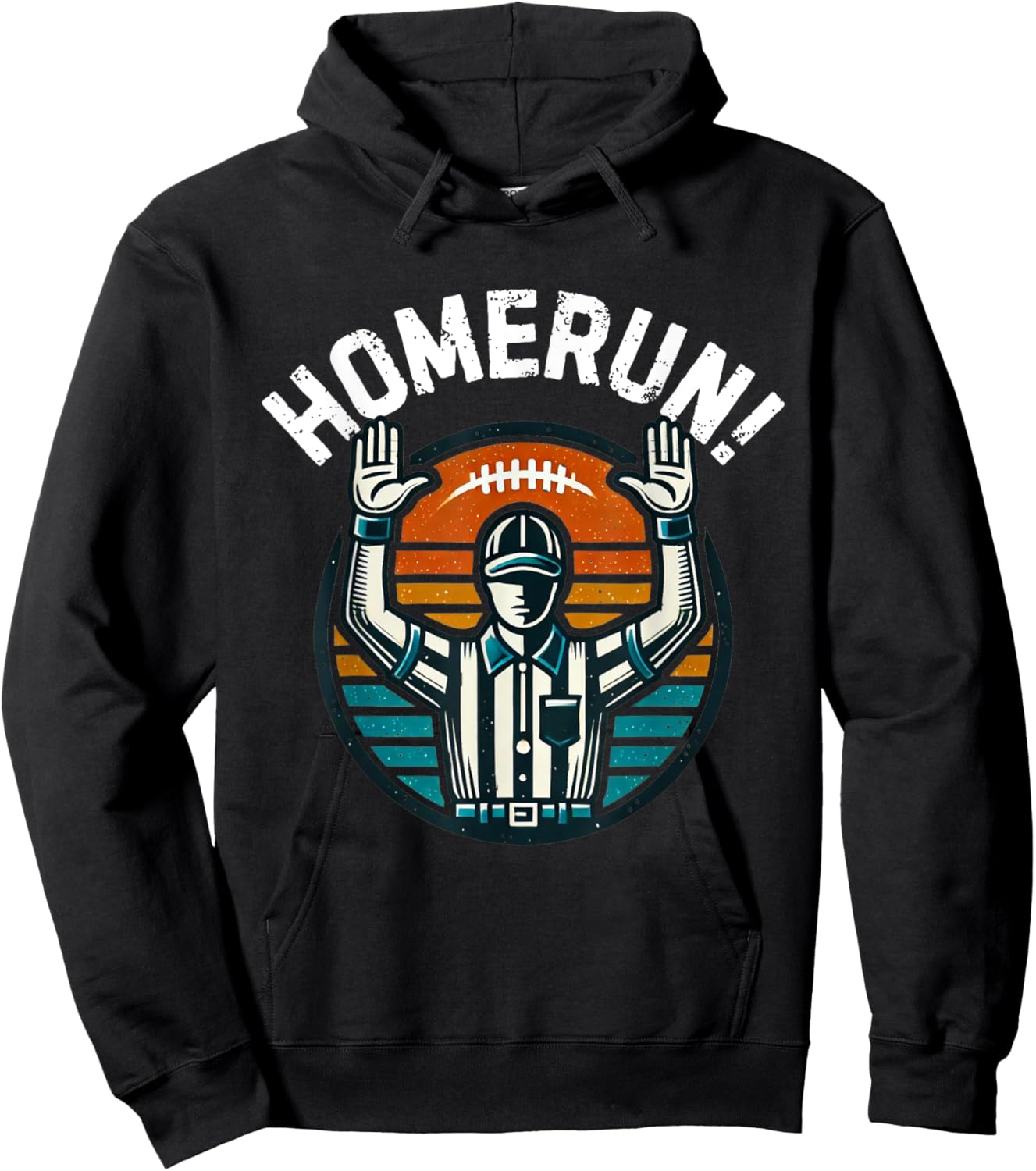 Homerun Touchdown Sports Mash Up Football Baseball Funny Hoodie - Hoodie | Black